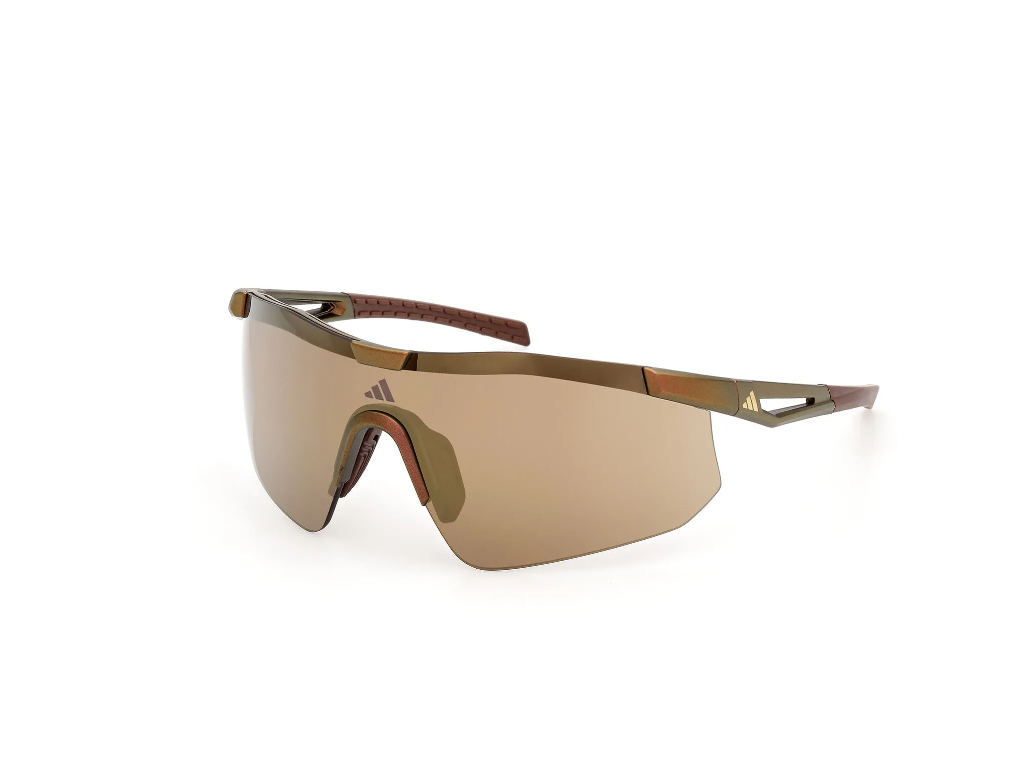 Adidas Sport SP0128 KAPHIROS EVO 46G Occhiali da sole Iniettato Marrone Marrone Maschera Normale - immagine 1