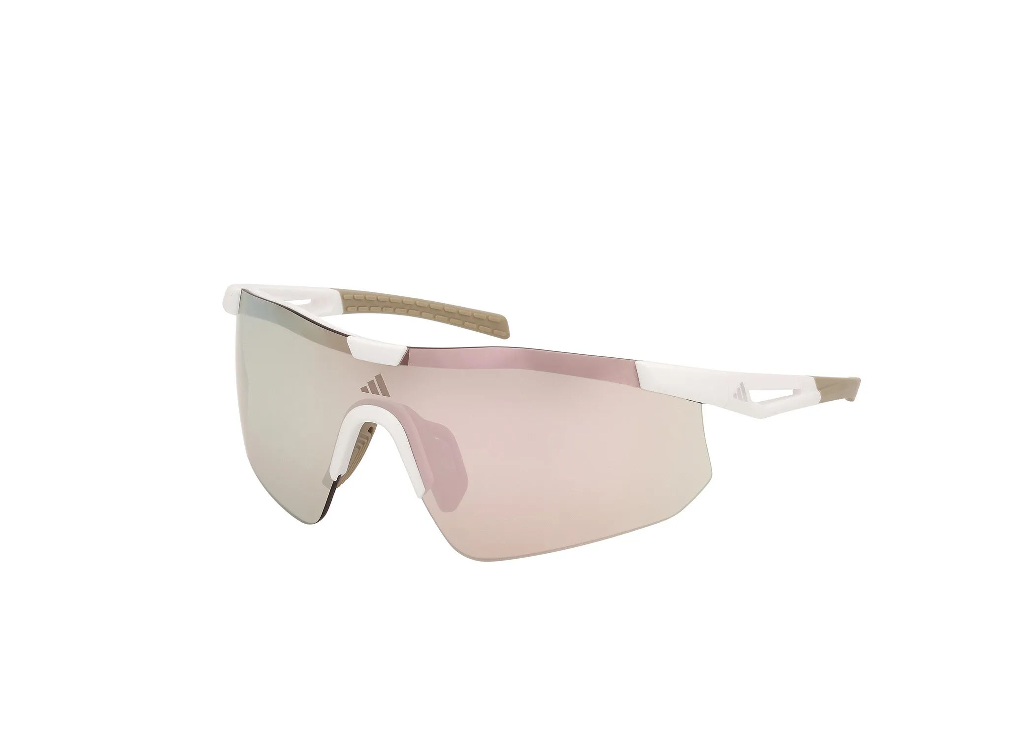 Adidas Sport SP0128 KAPHIROS EVO 21G Occhiali da sole Iniettato Bianco Marrone Maschera Normale - immagine 1