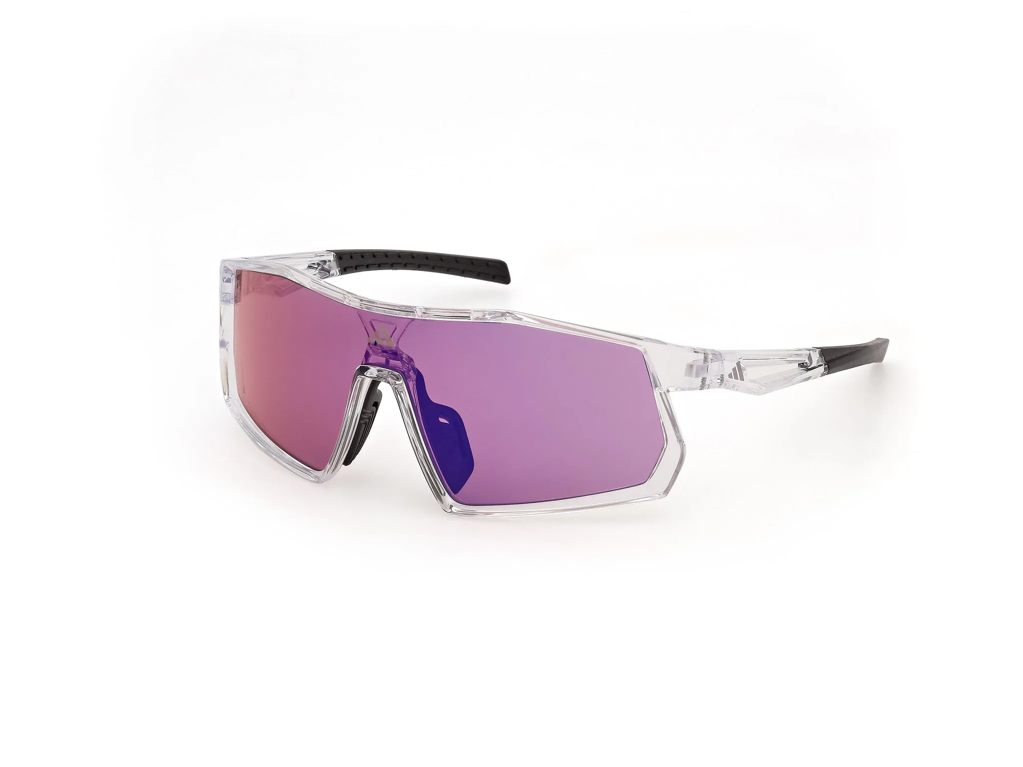 Adidas Sport SP0127 KENTRO S 26Z Occhiali da sole Iniettato Trasparente Viola Maschera Normale - immagine 1