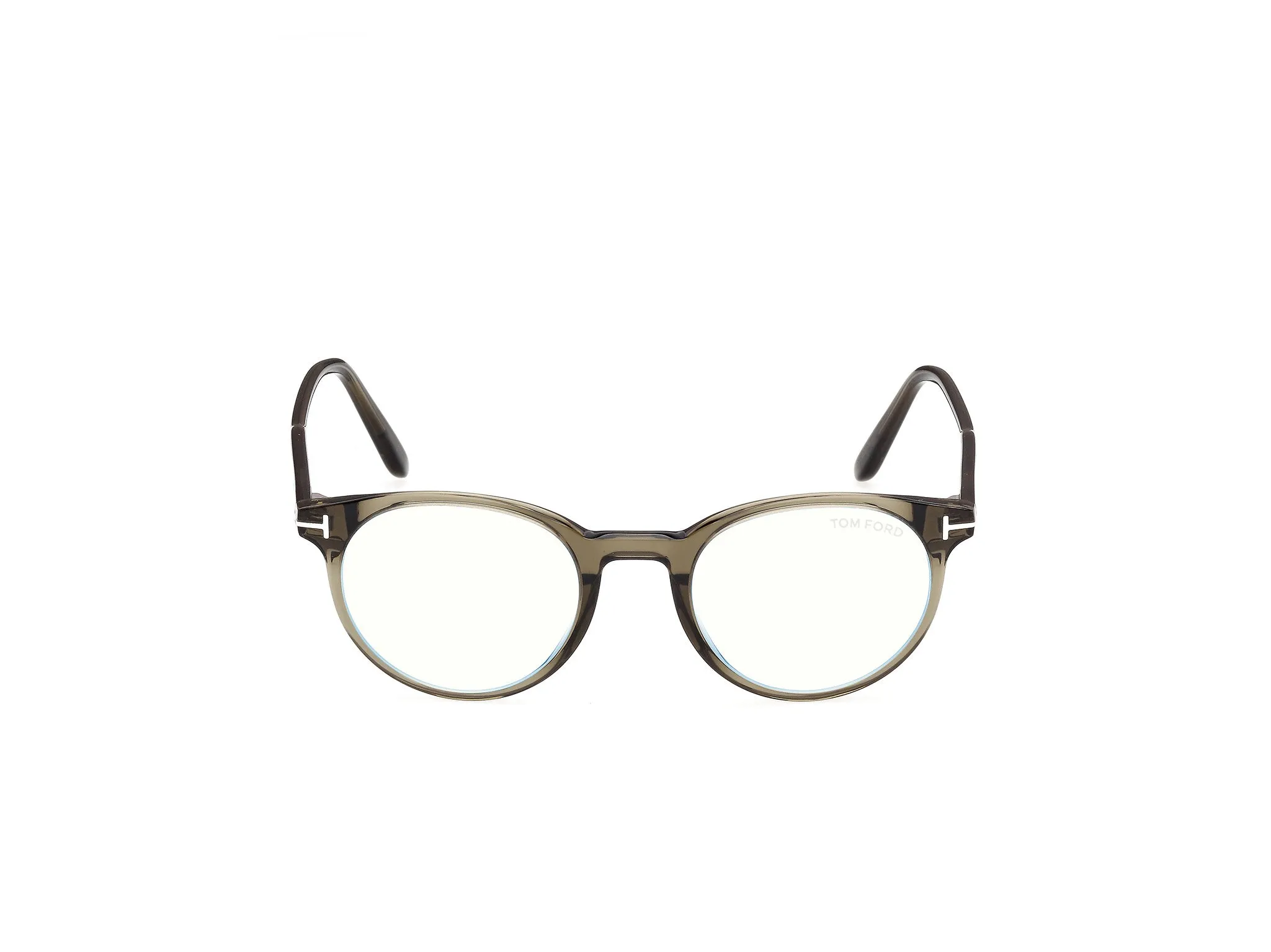 TOM FORD FT5695-B 96 Montature da vista Acetato Verde Rotonda Normale - immagine 2