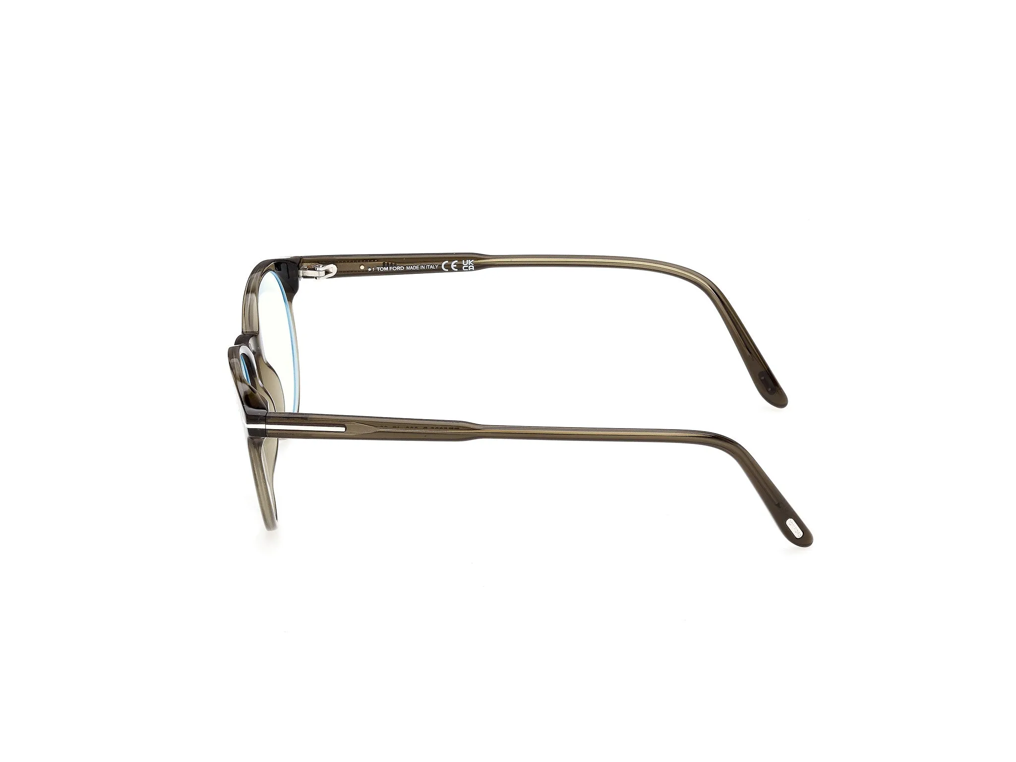 TOM FORD FT5695-B 96 Montature da vista Acetato Verde Rotonda Normale - immagine 3