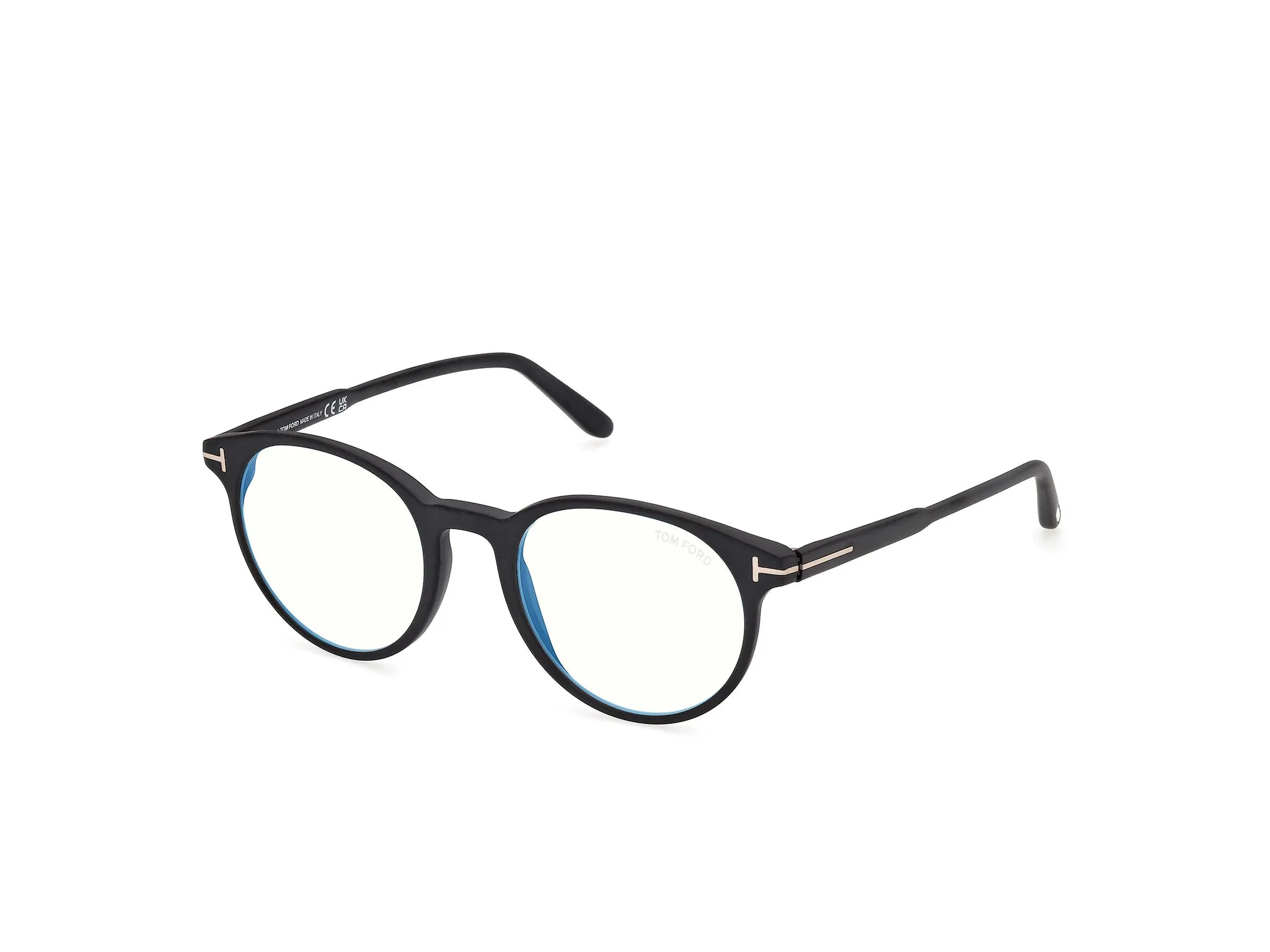 TOM FORD FT5695-B 2 Montature da vista Acetato Nero Rotonda Normale - immagine 1