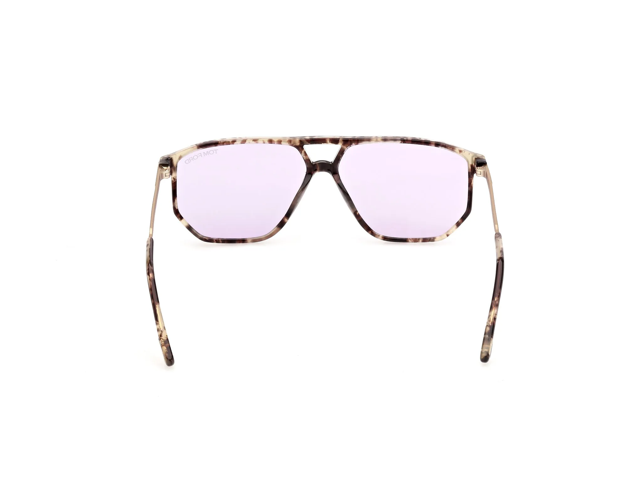 TOM FORD FT1481 BILLIE-02 55Y Occhiali da sole Acetato Havana Viola Squadrata Normale - immagine 4