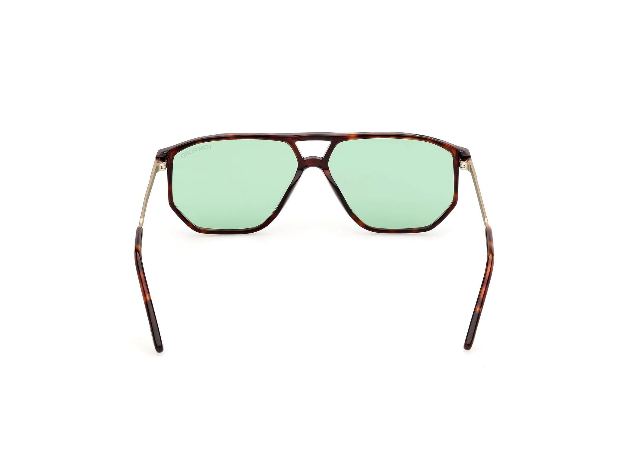 TOM FORD FT1481 BILLIE-02 54N Occhiali da sole Acetato Havana Verde Squadrata Normale - immagine 4