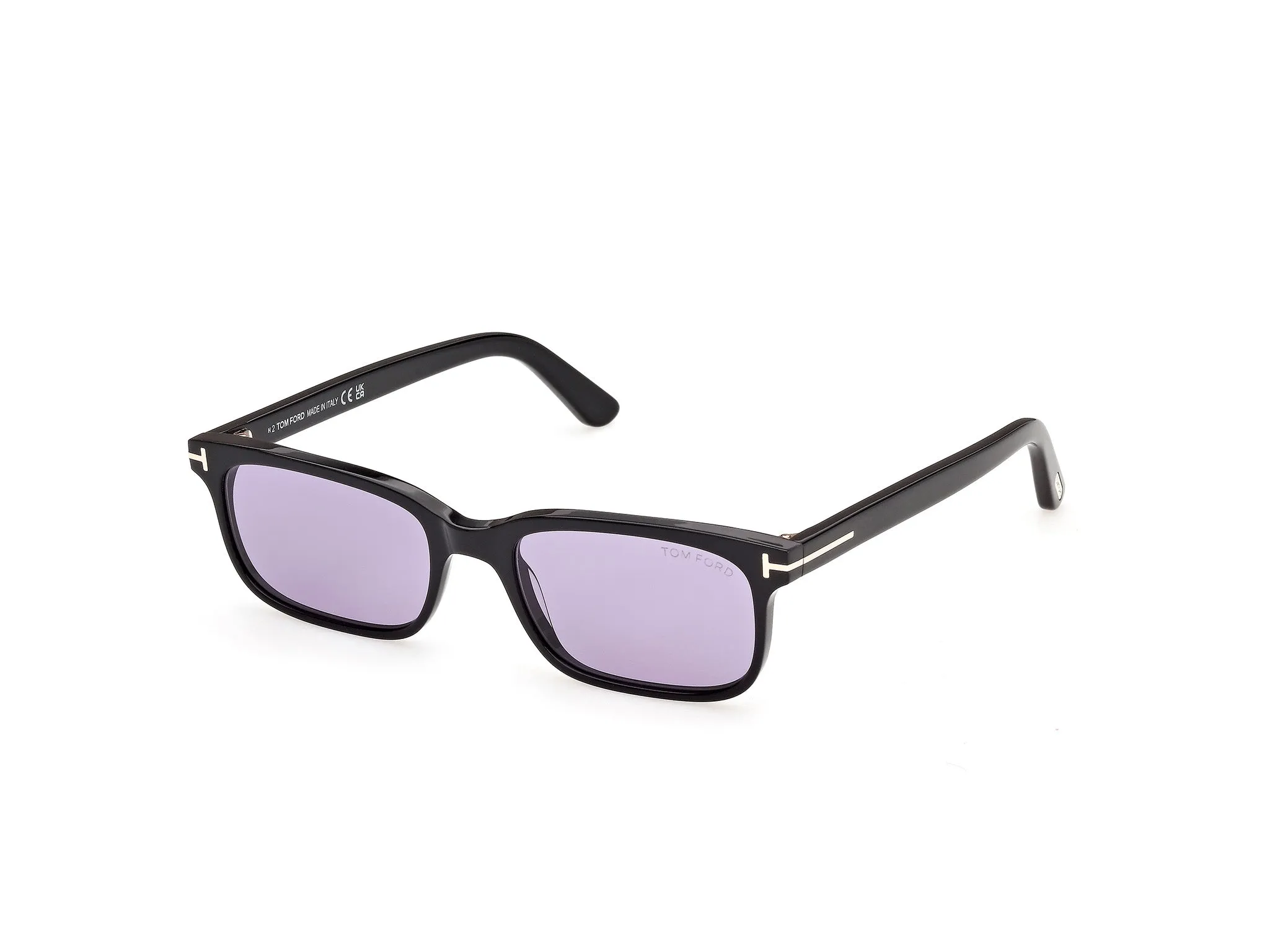 TOM FORD FT1480 SCOUT-02 01Y Occhiali da sole Acetato Nero Viola Squadrata Normale - immagine 1