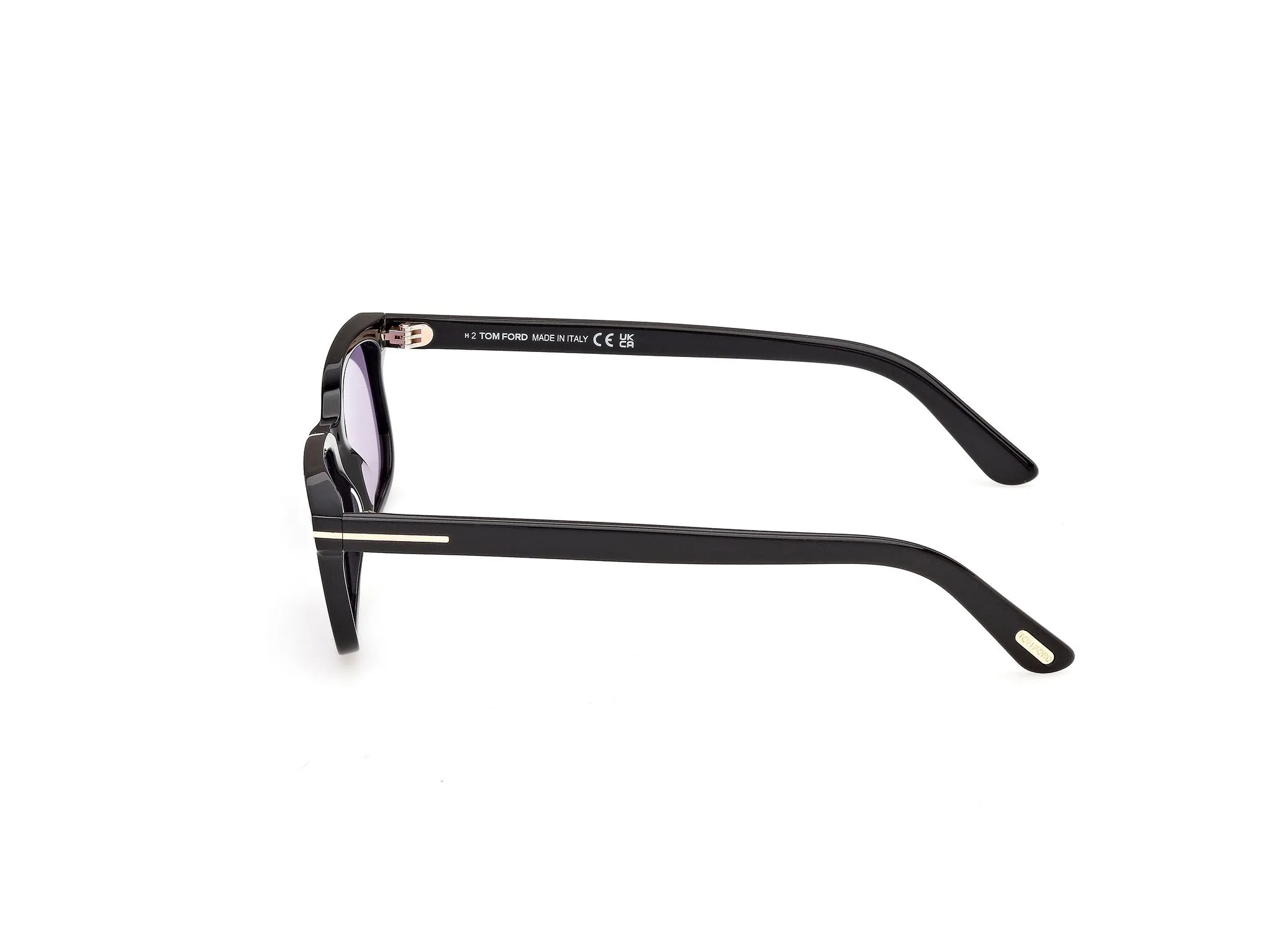 TOM FORD FT1480 SCOUT-02 01Y Occhiali da sole Acetato Nero Viola Squadrata Normale - immagine 3