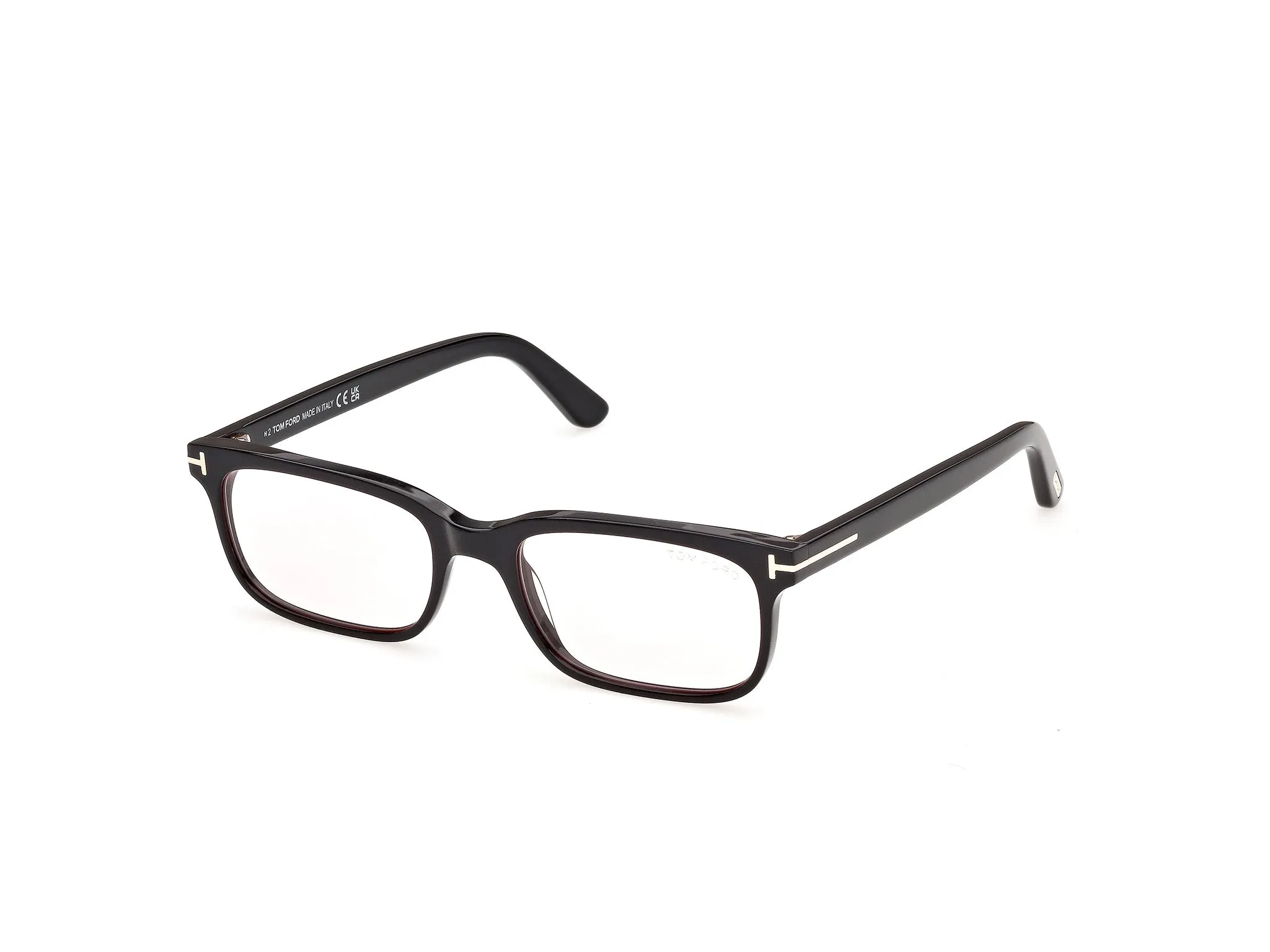 TOM FORD FT1480 SCOUT-02 01S Occhiali da sole Acetato Nero Arancione Squadrata Normale - immagine 1