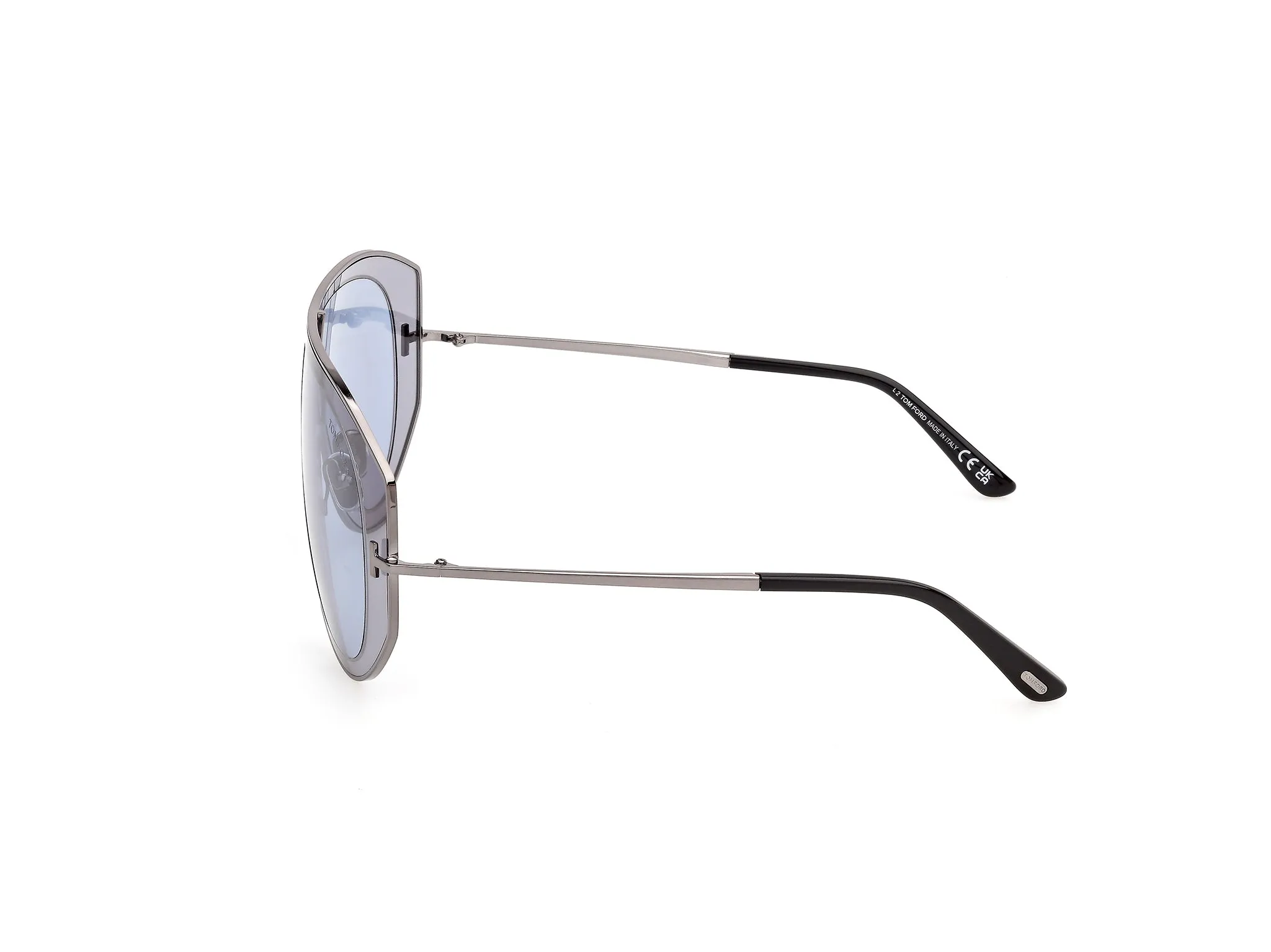 TOM FORD FT1430 CADE-02 20V Occhiali da sole Metallo Grigio Blu Pilot Normale - immagine 3