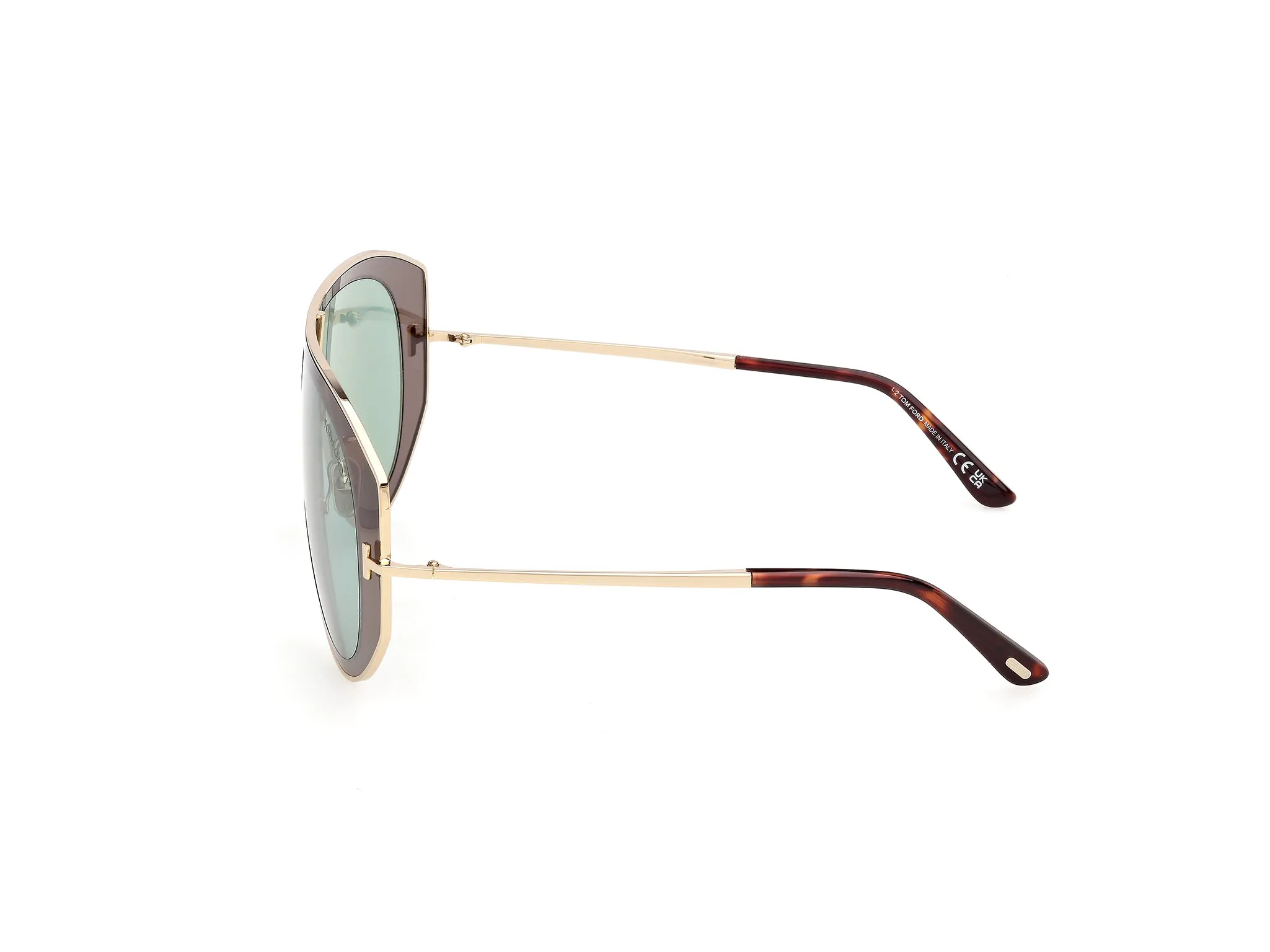TOM FORD FT1430 CADE-02 20N Occhiali da sole Metallo Grigio Verde Pilot Normale - immagine 3