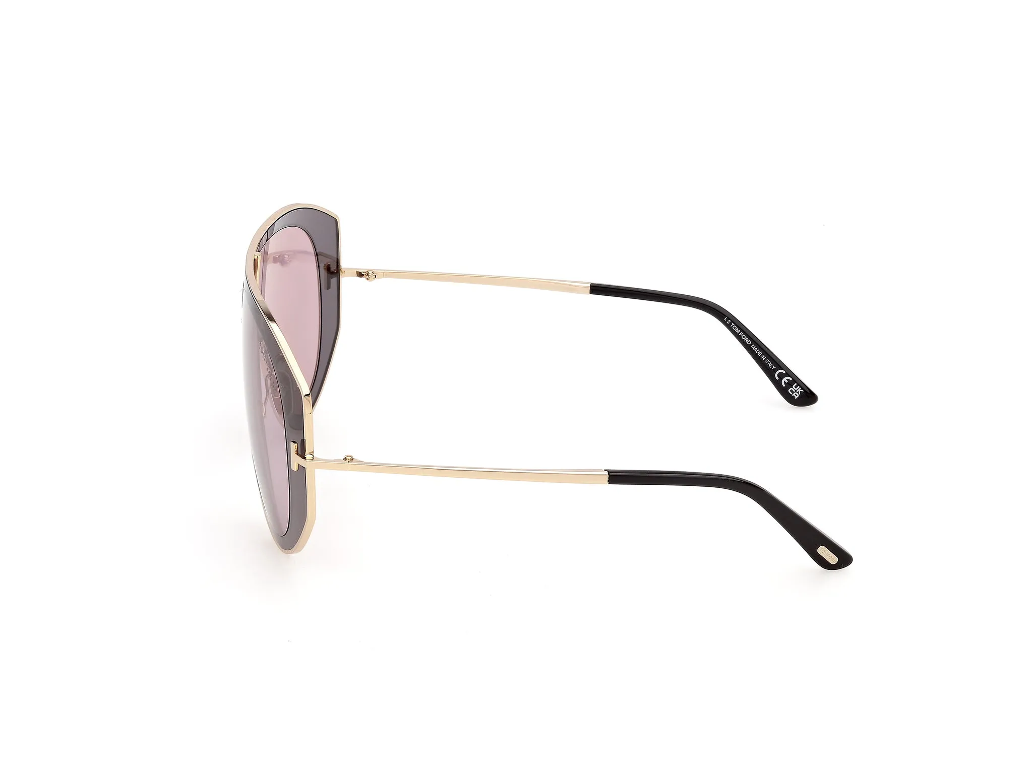TOM FORD FT1430 CADE-02 20A Occhiali da sole Metallo Grigio Fumo Pilot Normale - immagine 3