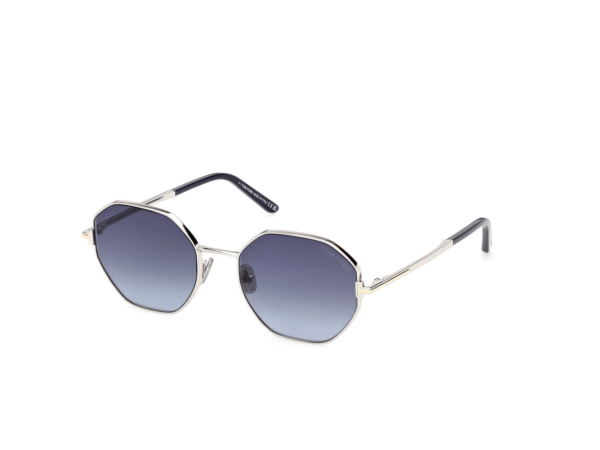 TOM FORD FT1421 FRANCESCA-02 16W Occhiali da sole Metallo Palladio Blu Geometrica Normale - immagine 1