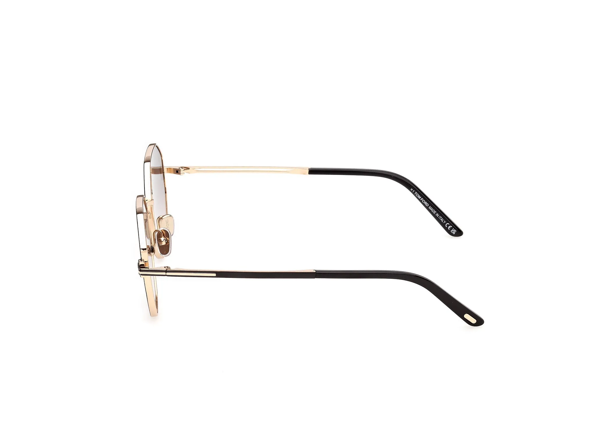 TOM FORD FT1421 FRANCESCA-02 01B Occhiali da sole Metallo Nero Fumo Geometrica Normale - immagine 3