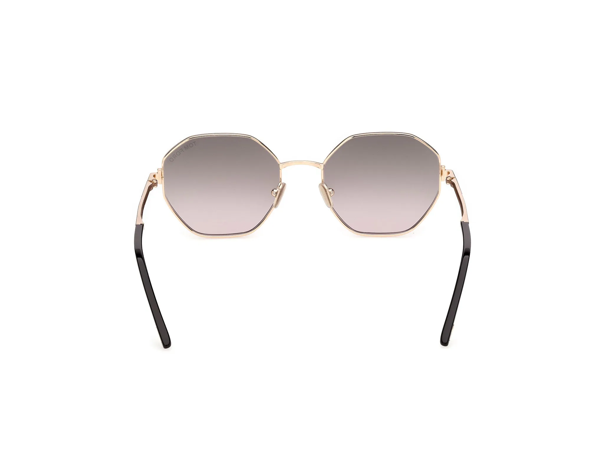 TOM FORD FT1421 FRANCESCA-02 01B Occhiali da sole Metallo Nero Fumo Geometrica Normale - immagine 4