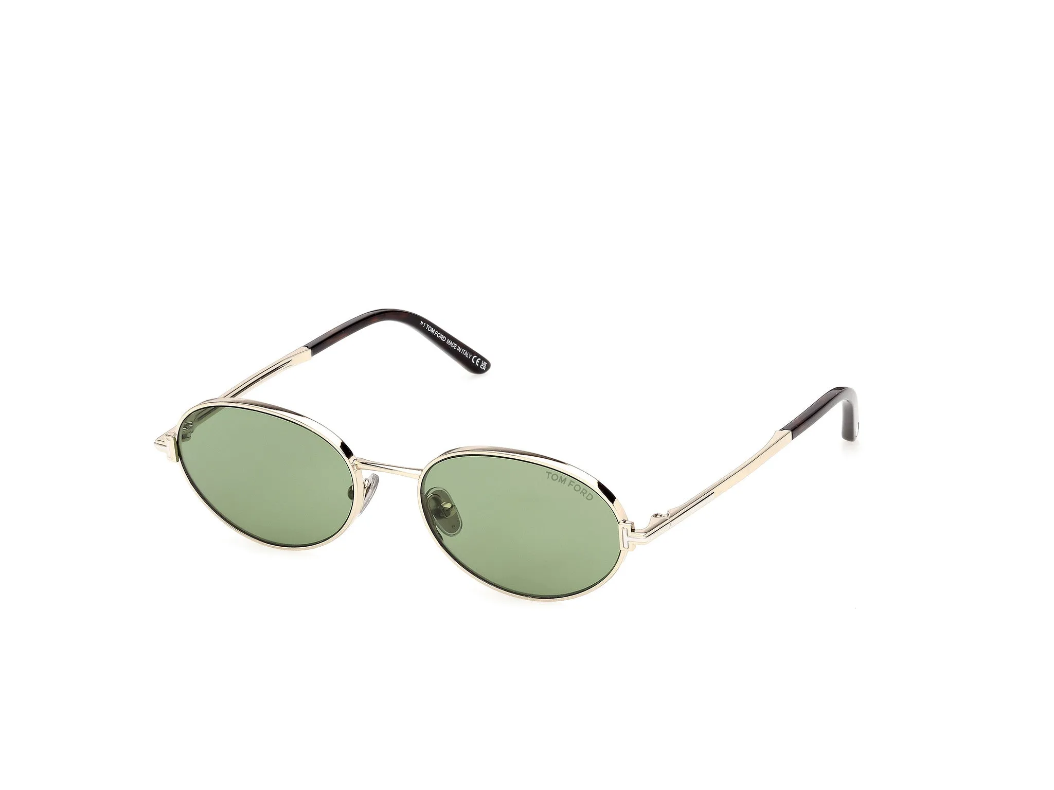TOM FORD FT1420 GINA-02 32N Occhiali da sole Metallo Oro Verde Rotonda Normale - immagine 1