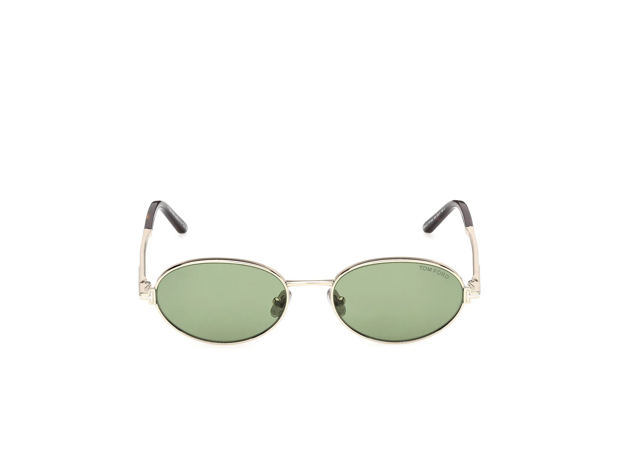 TOM FORD FT1420 GINA-02 32N Occhiali da sole Metallo Oro Verde Rotonda Normale - immagine 2