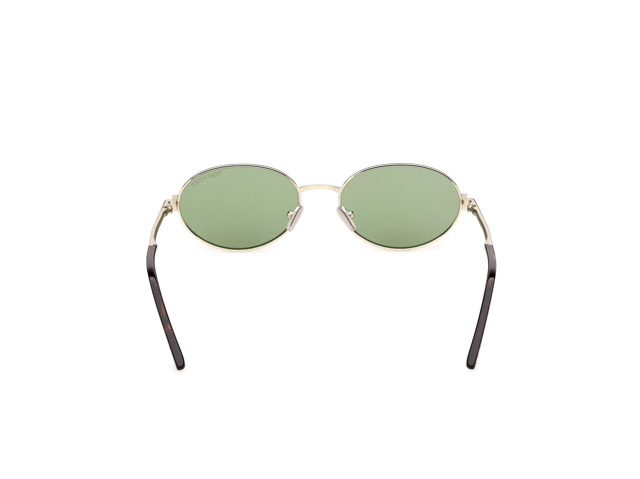 TOM FORD FT1420 GINA-02 32N Occhiali da sole Metallo Oro Verde Rotonda Normale - immagine 4