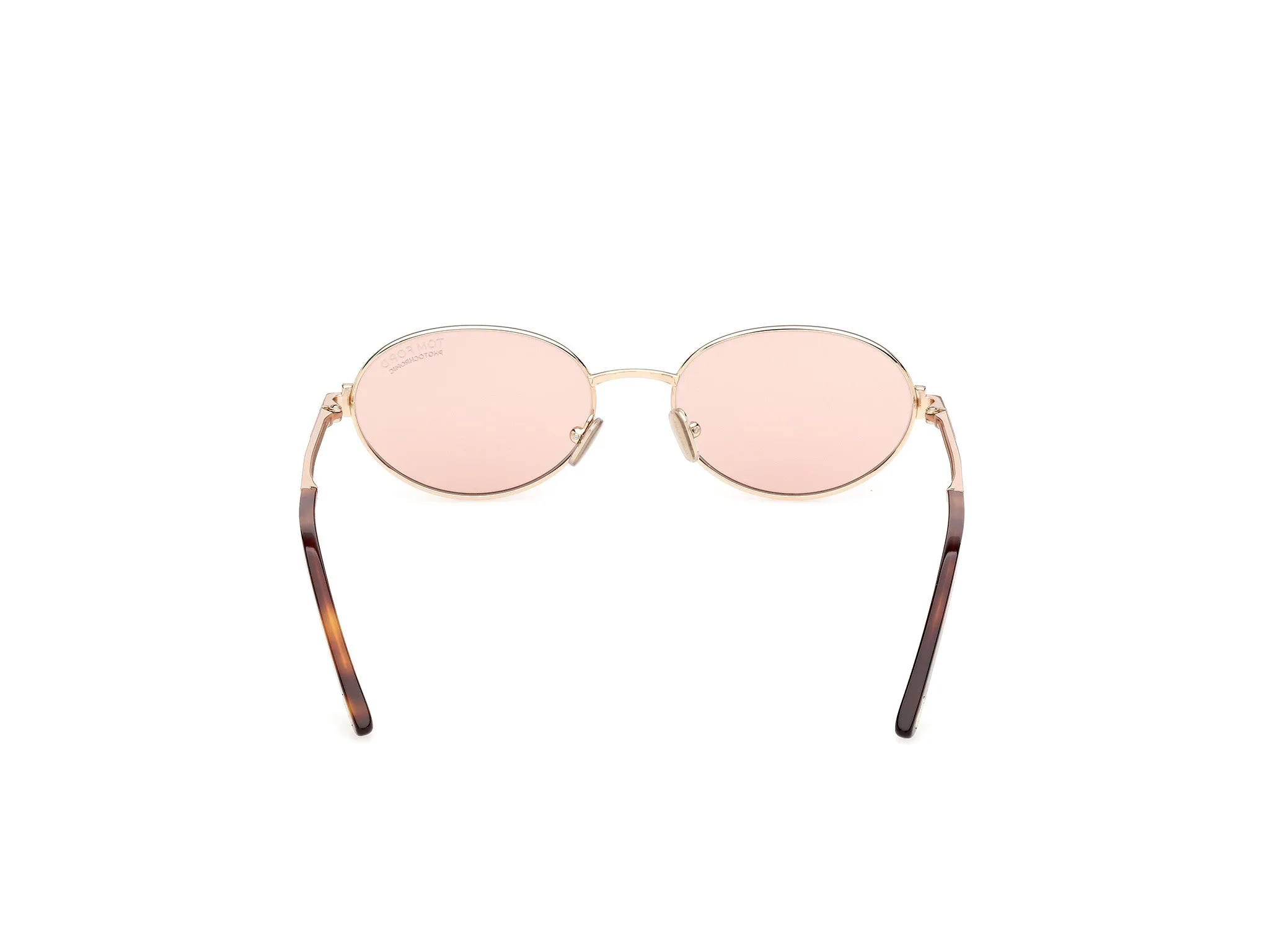 TOM FORD FT1420 GINA-02 28Y Occhiali da sole Metallo Oro Viola Rotonda Fotocromatiche - immagine 4