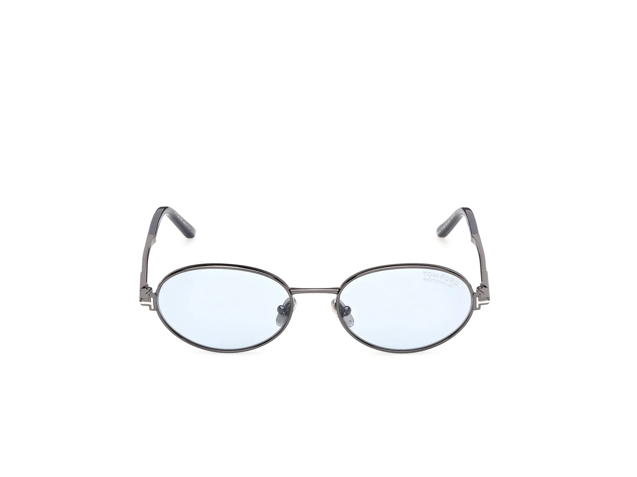 TOM FORD FT1420 GINA-02 08V Occhiali da sole Metallo Canna di fucile Blu Rotonda Fotocromatiche - immagine 2