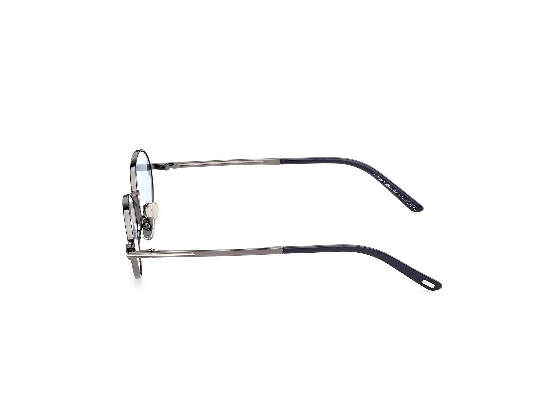 TOM FORD FT1420 GINA-02 08V Occhiali da sole Metallo Canna di fucile Blu Rotonda Fotocromatiche - immagine 3