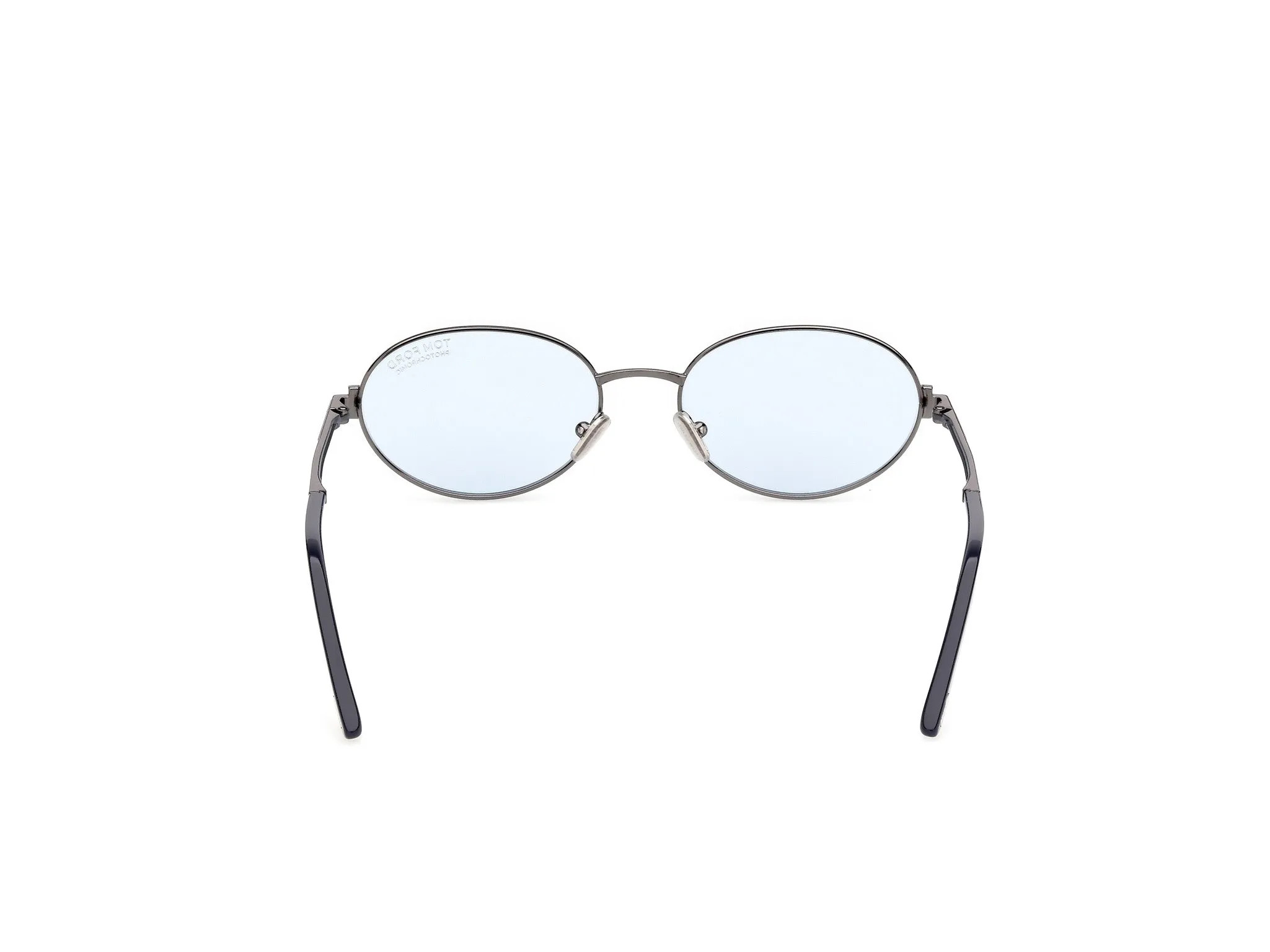 TOM FORD FT1420 GINA-02 08V Occhiali da sole Metallo Canna di fucile Blu Rotonda Fotocromatiche - immagine 4