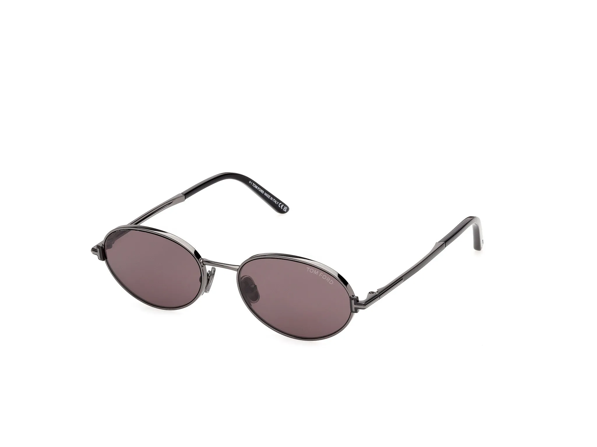 TOM FORD FT1420 GINA-02 08A Occhiali da sole Metallo Canna di fucile Fumo Rotonda Normale - immagine 1