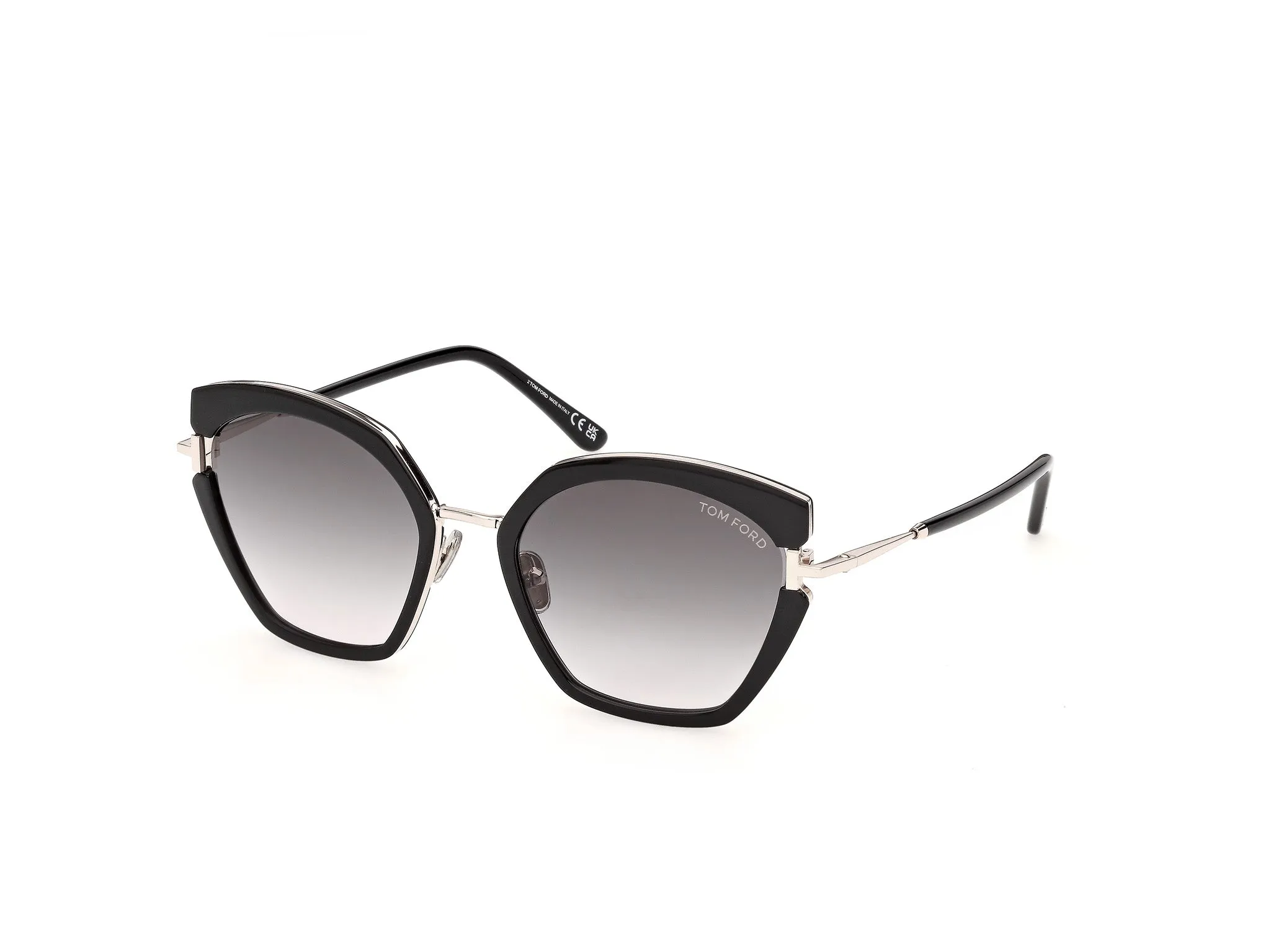 TOM FORD FT1419 DANA-02 01B Occhiali da sole Iniettato Nero Fumo Farfalla Normale - immagine 1