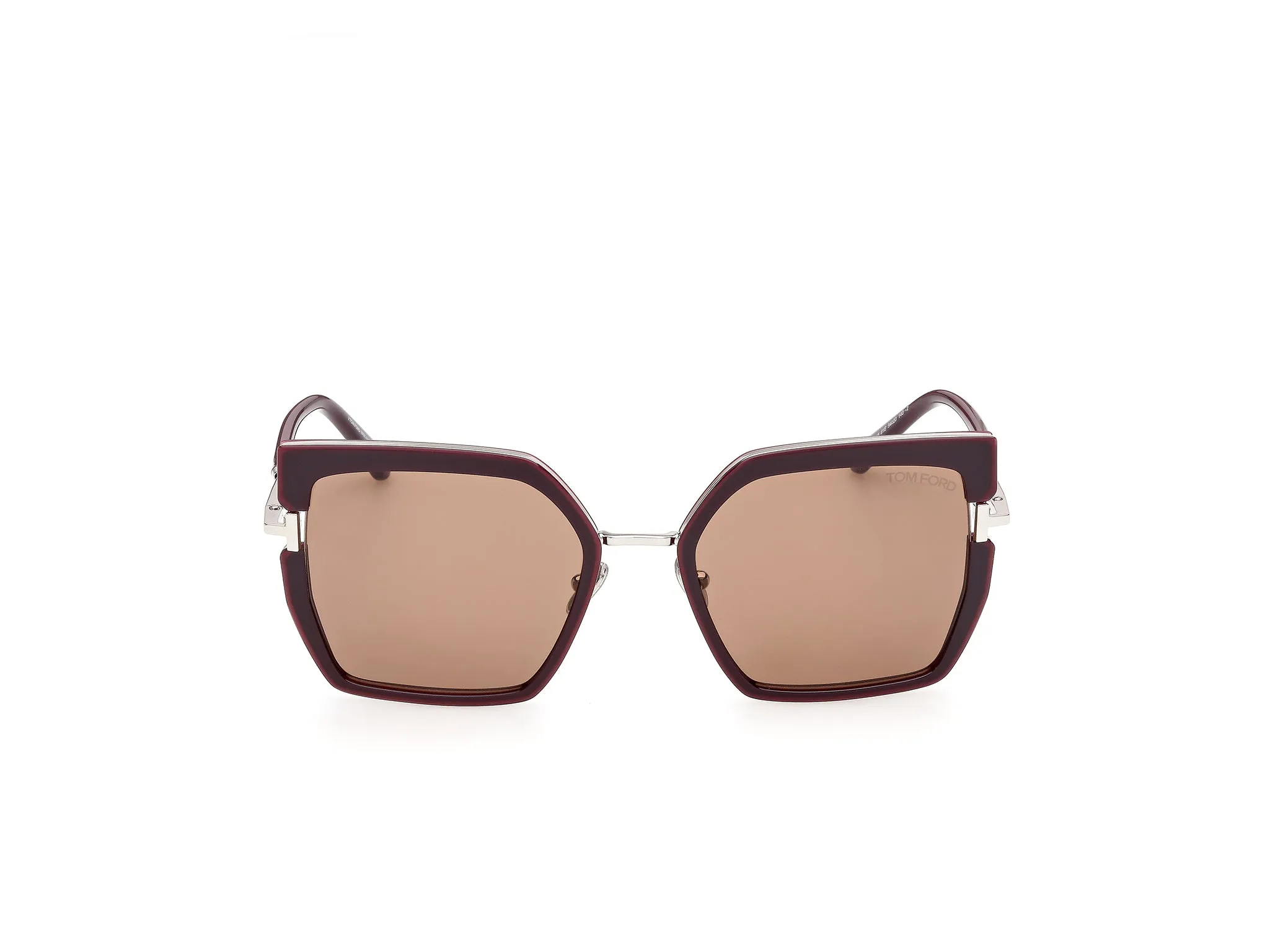 TOM FORD FT1418 QUINN-02 81E Occhiali da sole Iniettato Viola Marrone Squadrata Normale - immagine 2
