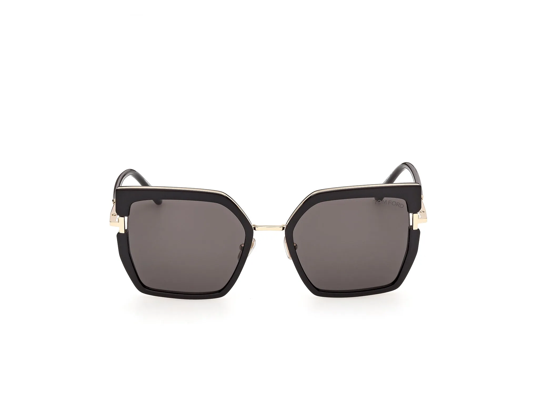 TOM FORD FT1418 QUINN-02 01A Occhiali da sole Iniettato Nero Fumo Squadrata Normale - immagine 2