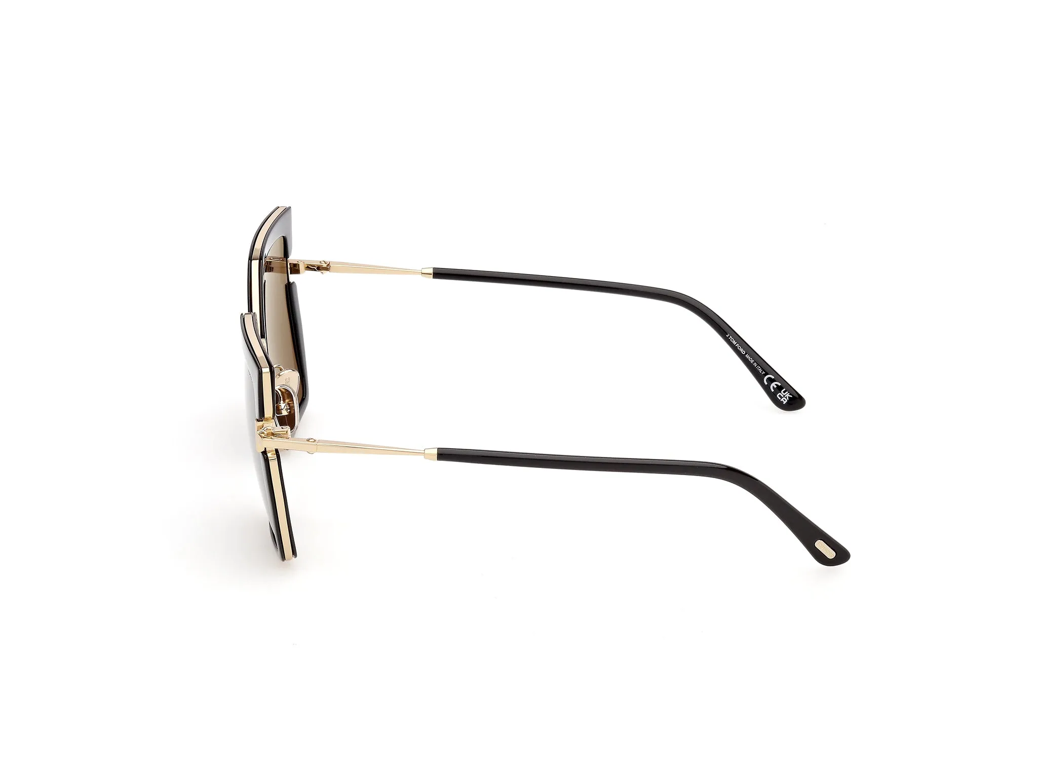 TOM FORD FT1418 QUINN-02 01A Occhiali da sole Iniettato Nero Fumo Squadrata Normale - immagine 3