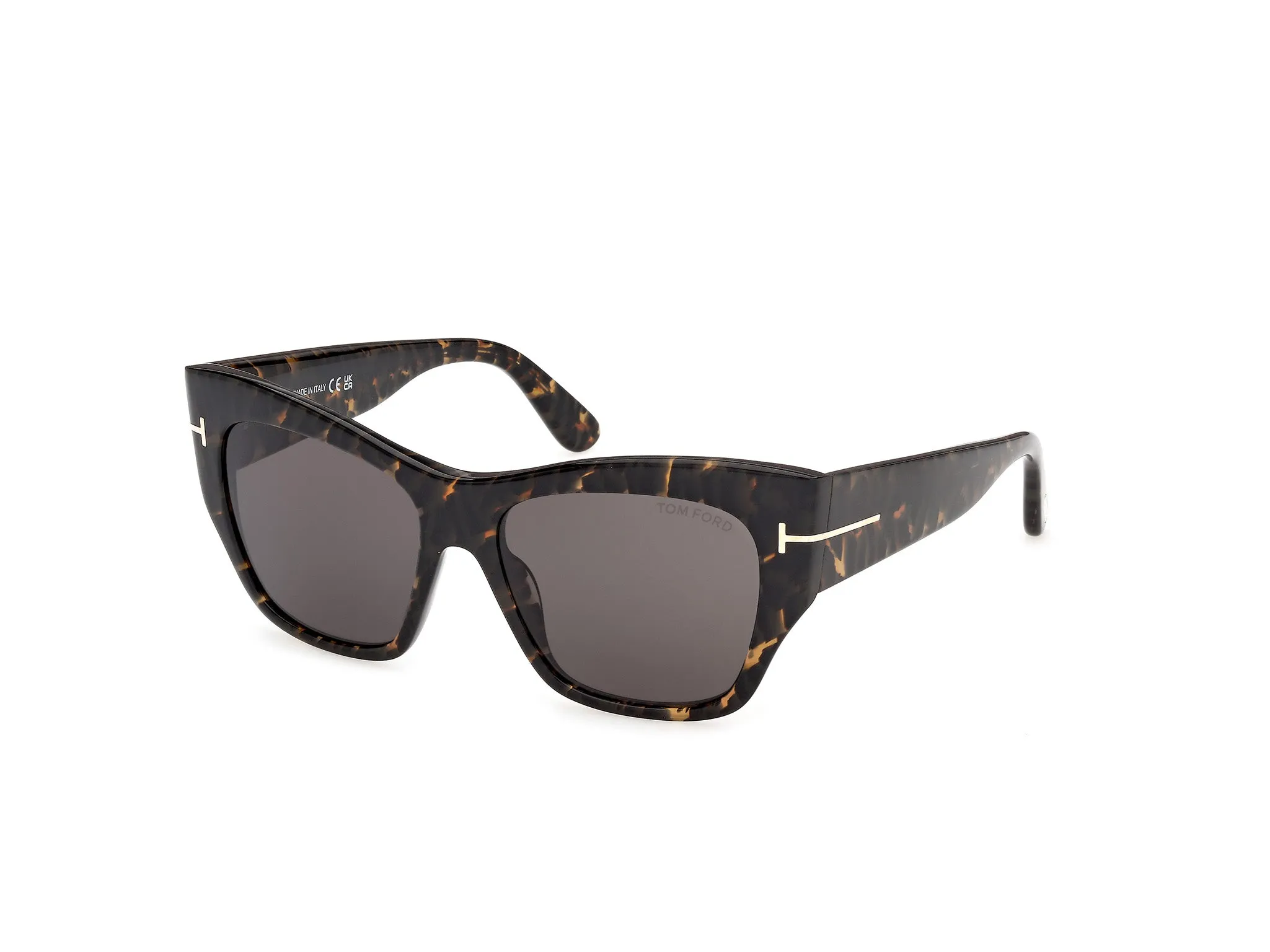 TOM FORD FT1417 MARGOT-02 55A Occhiali da sole Acetato Havana Fumo Farfalla Normale - immagine 1