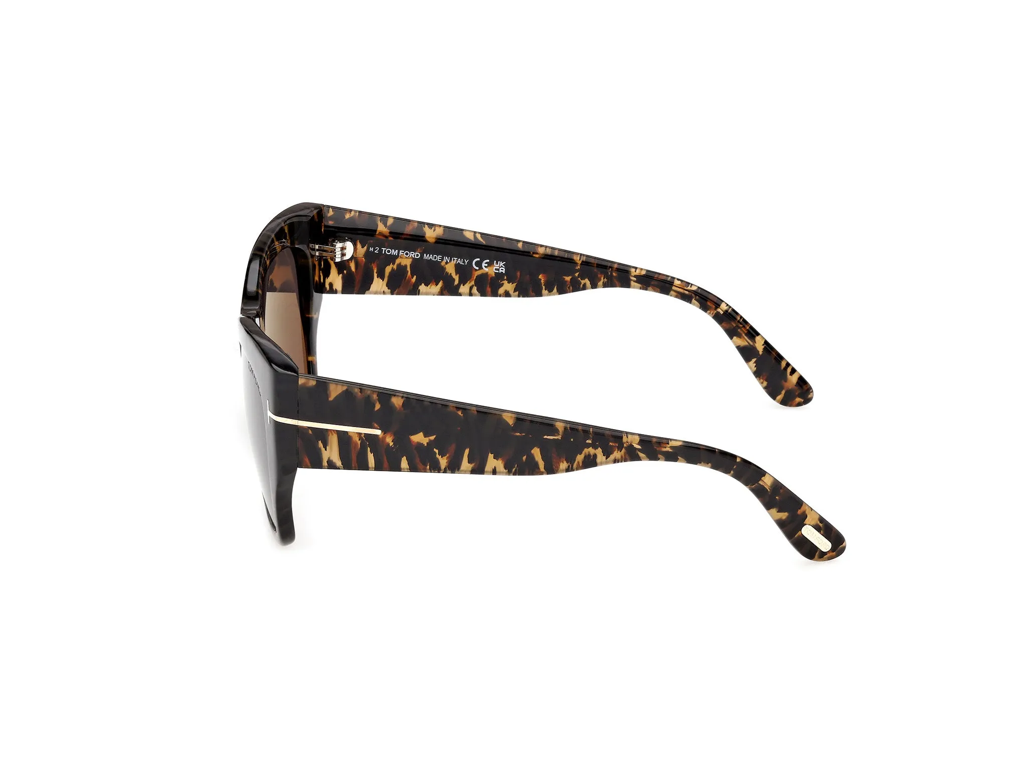 TOM FORD FT1417 MARGOT-02 55A Occhiali da sole Acetato Havana Fumo Farfalla Normale - immagine 3