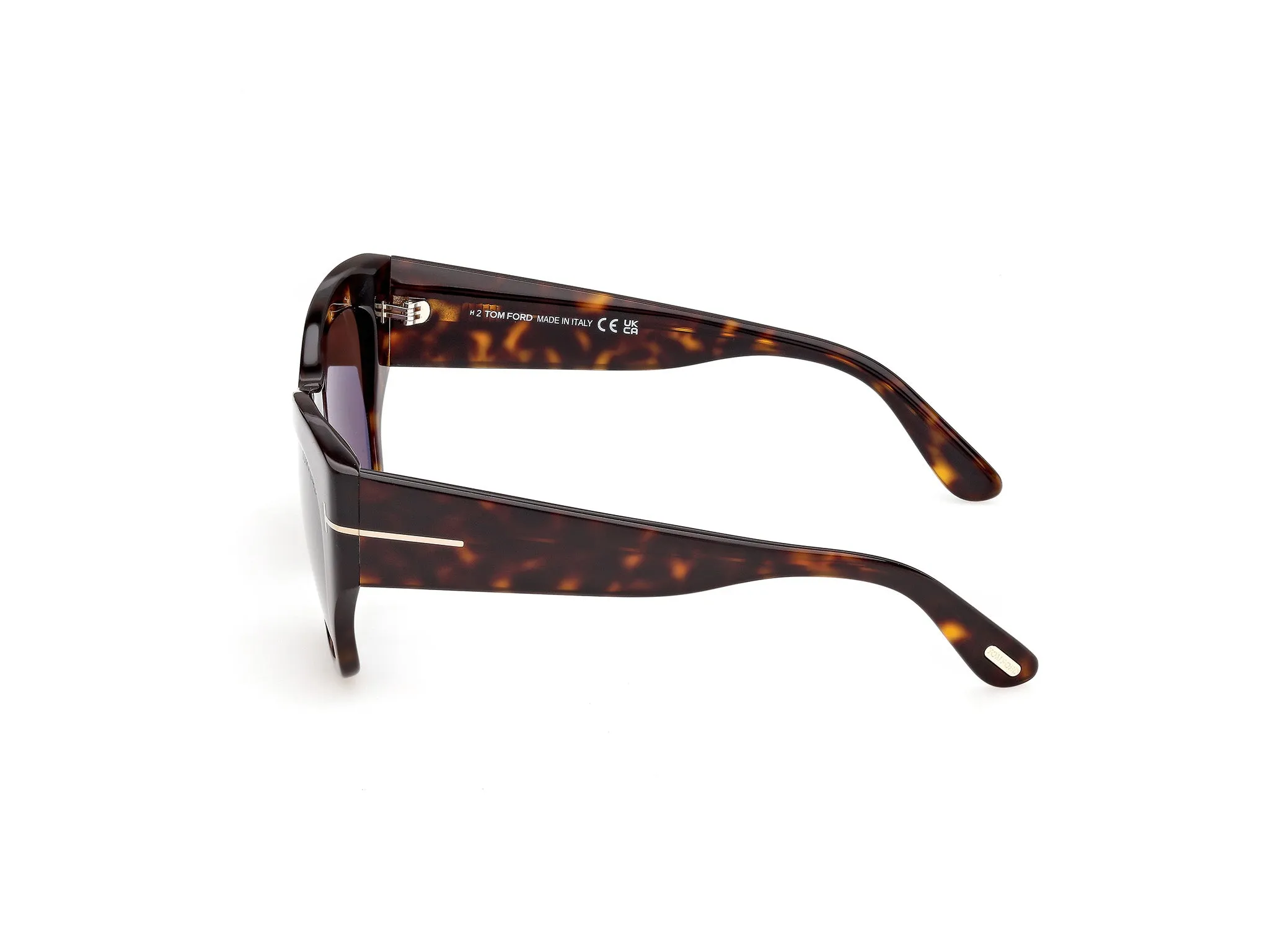 TOM FORD FT1417 MARGOT-02 52E Occhiali da sole Acetato Havana Marrone Farfalla Normale - immagine 3