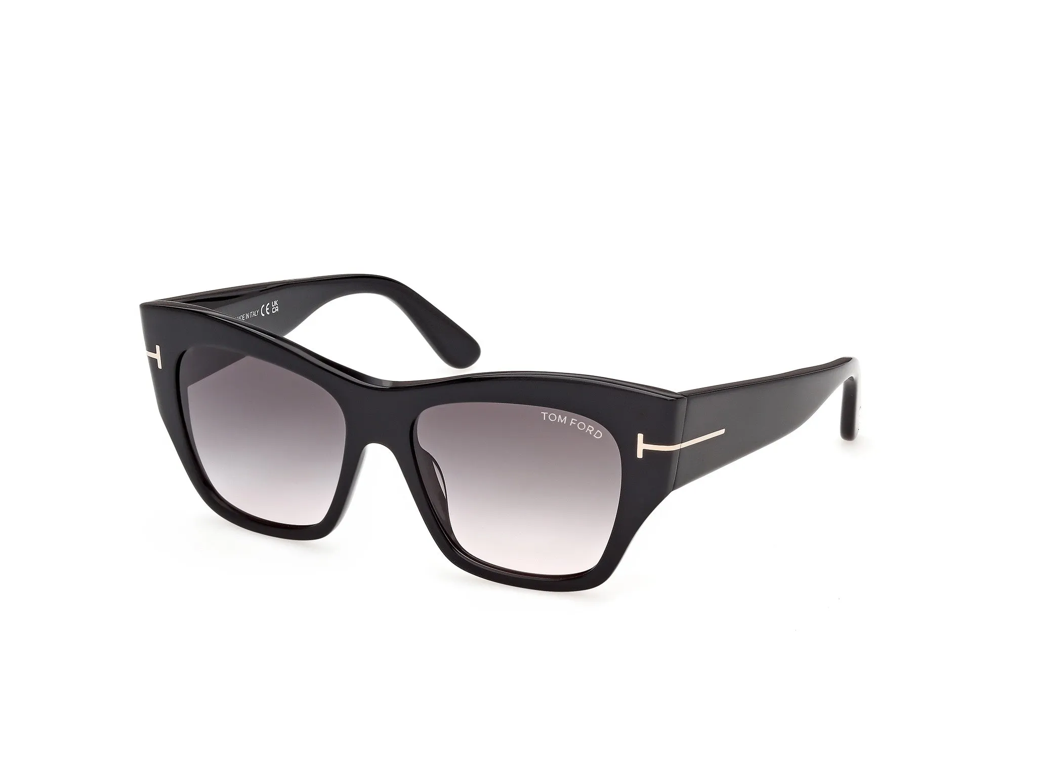 TOM FORD FT1417 MARGOT-02 01B Occhiali da sole Acetato Nero Fumo Farfalla Normale - immagine 1