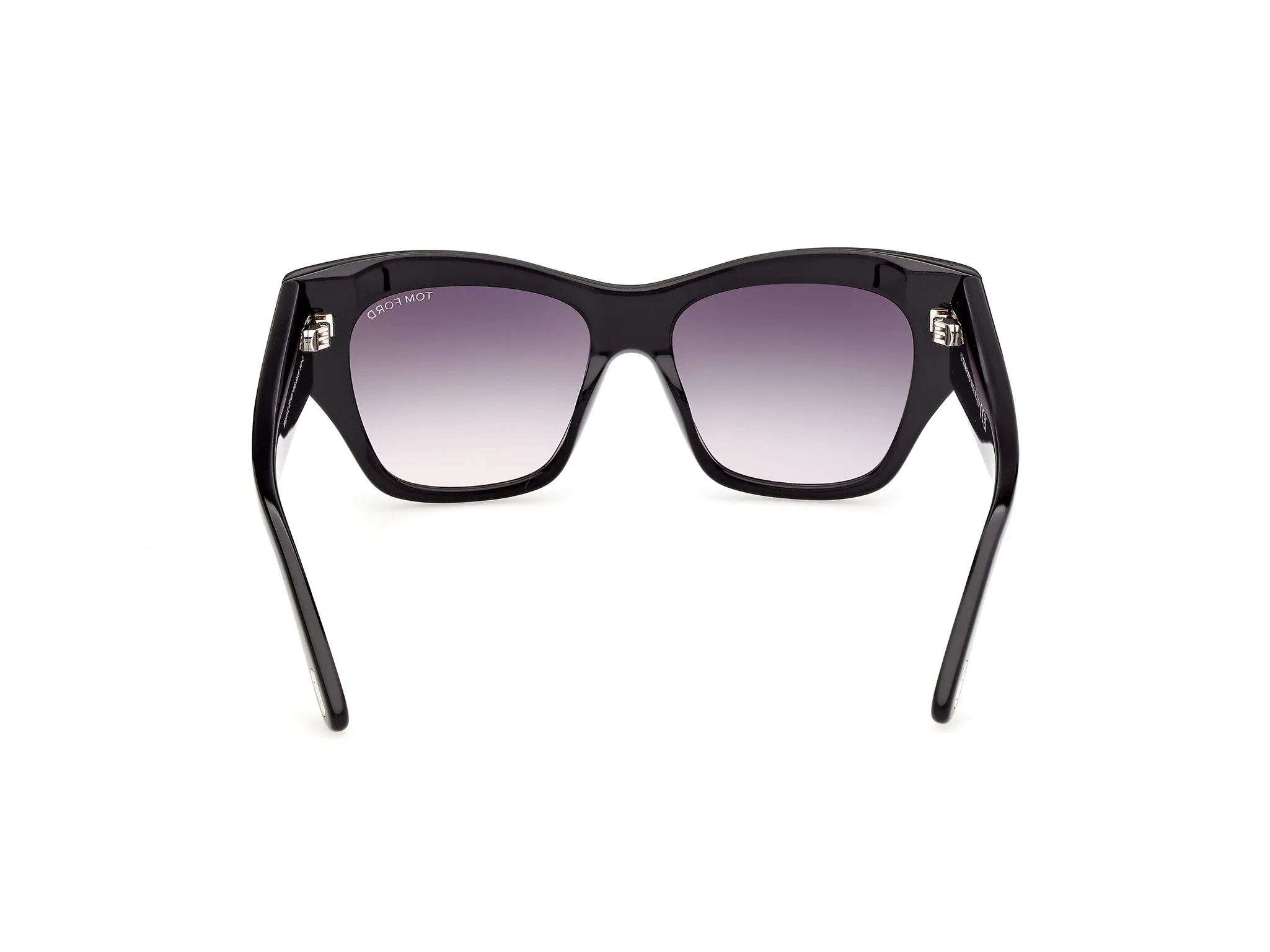 TOM FORD FT1417 MARGOT-02 01B Occhiali da sole Acetato Nero Fumo Farfalla Normale - immagine 4