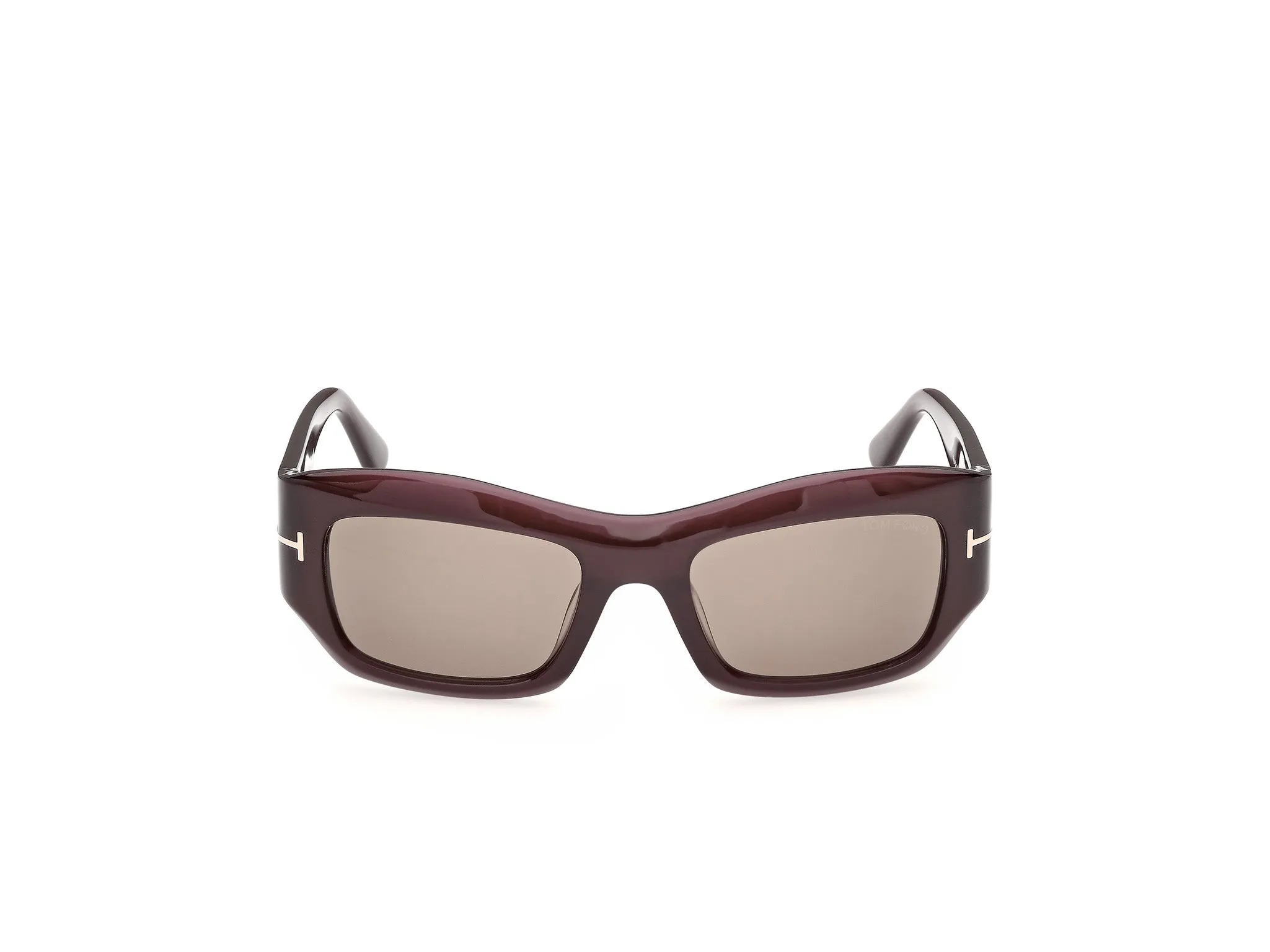 TOM FORD FT1414 OLGA-02 81E Occhiali da sole Acetato Viola Marrone Squadrata Normale - immagine 2