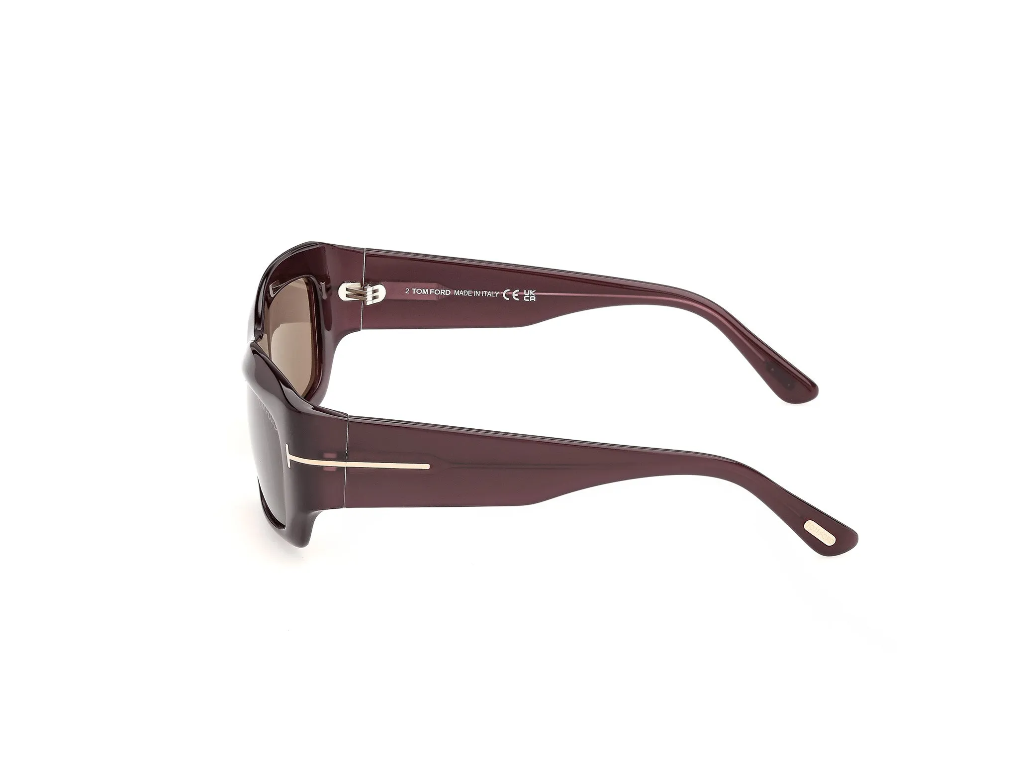 TOM FORD FT1414 OLGA-02 81E Occhiali da sole Acetato Viola Marrone Squadrata Normale - immagine 3