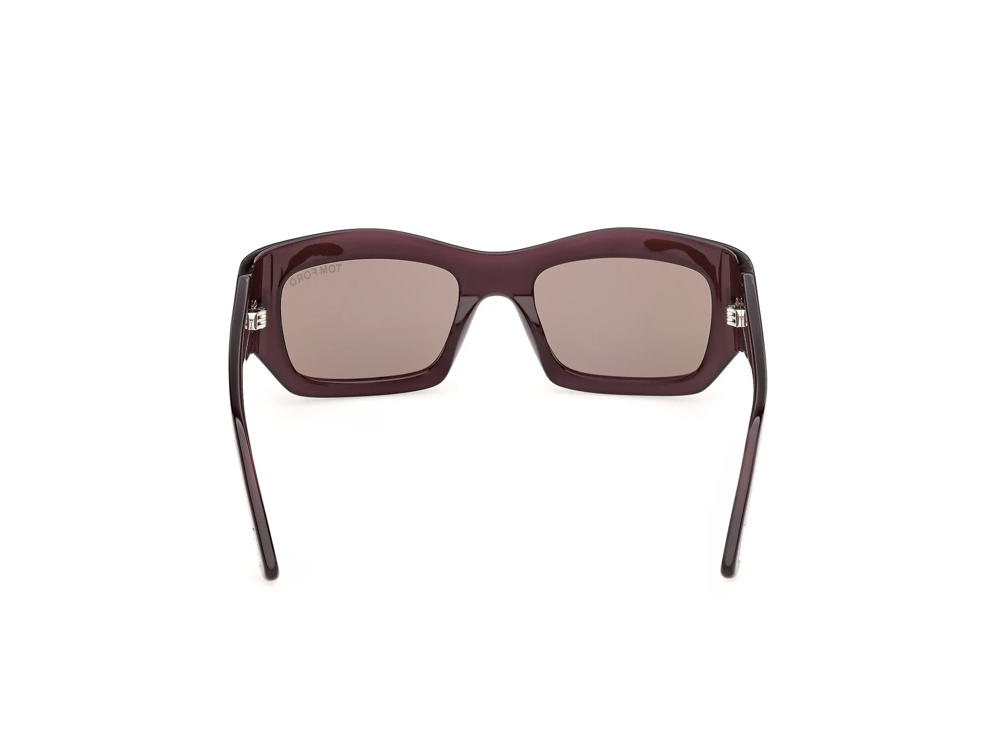 TOM FORD FT1414 OLGA-02 81E Occhiali da sole Acetato Viola Marrone Squadrata Normale - immagine 4