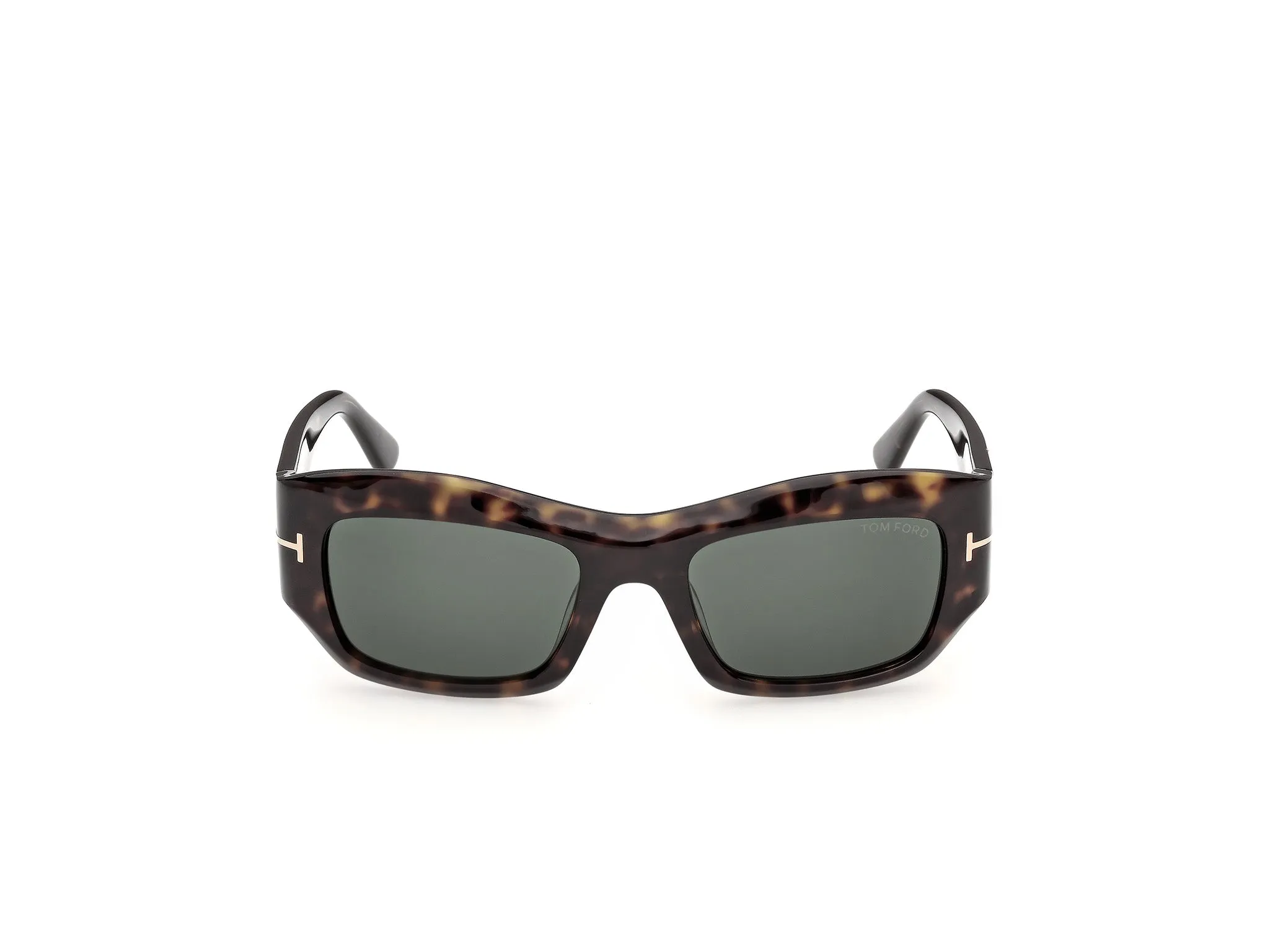 TOM FORD FT1414 OLGA-02 52N Occhiali da sole Acetato Havana Verde Squadrata Normale - immagine 2