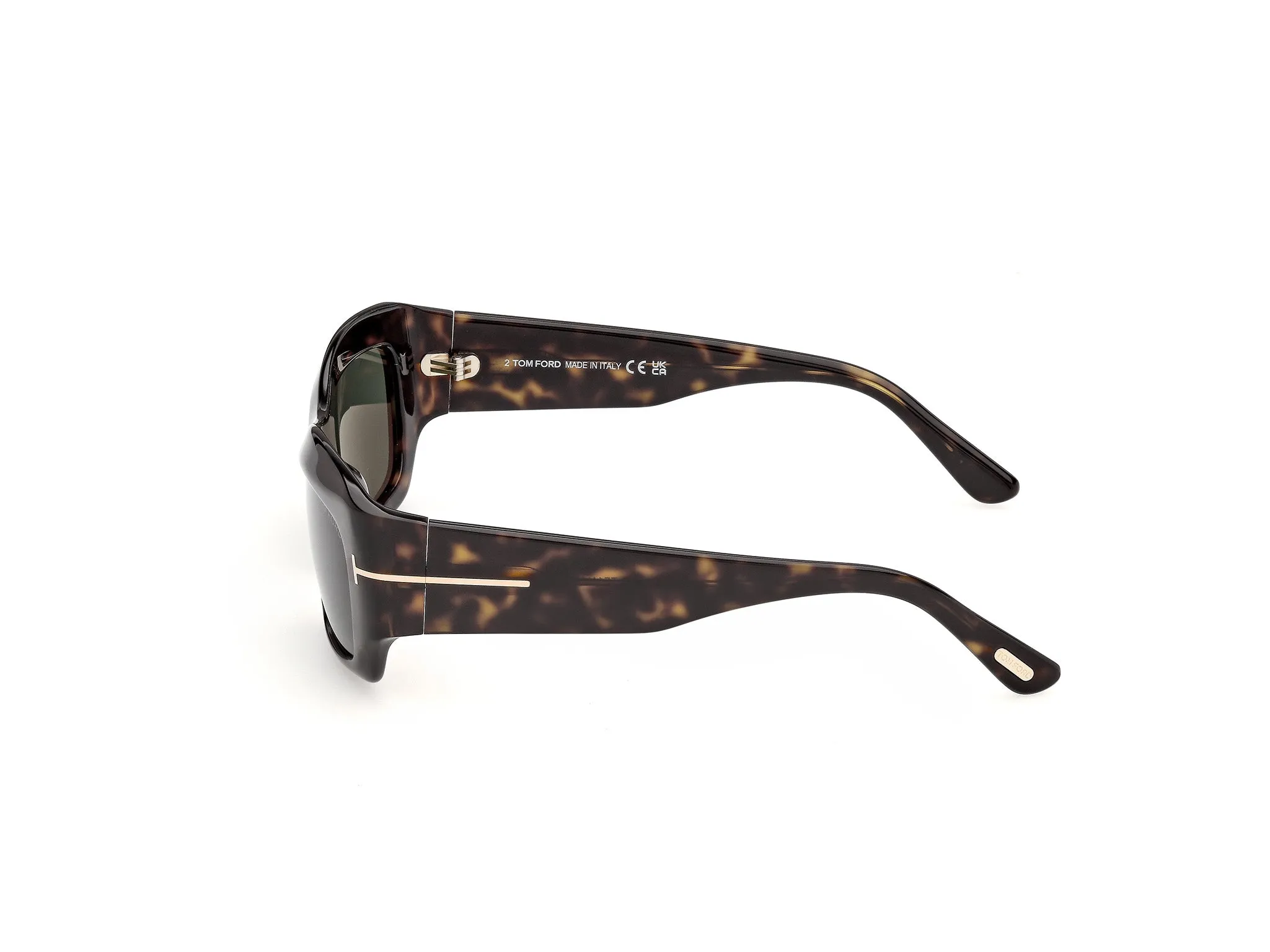 TOM FORD FT1414 OLGA-02 52N Occhiali da sole Acetato Havana Verde Squadrata Normale - immagine 3