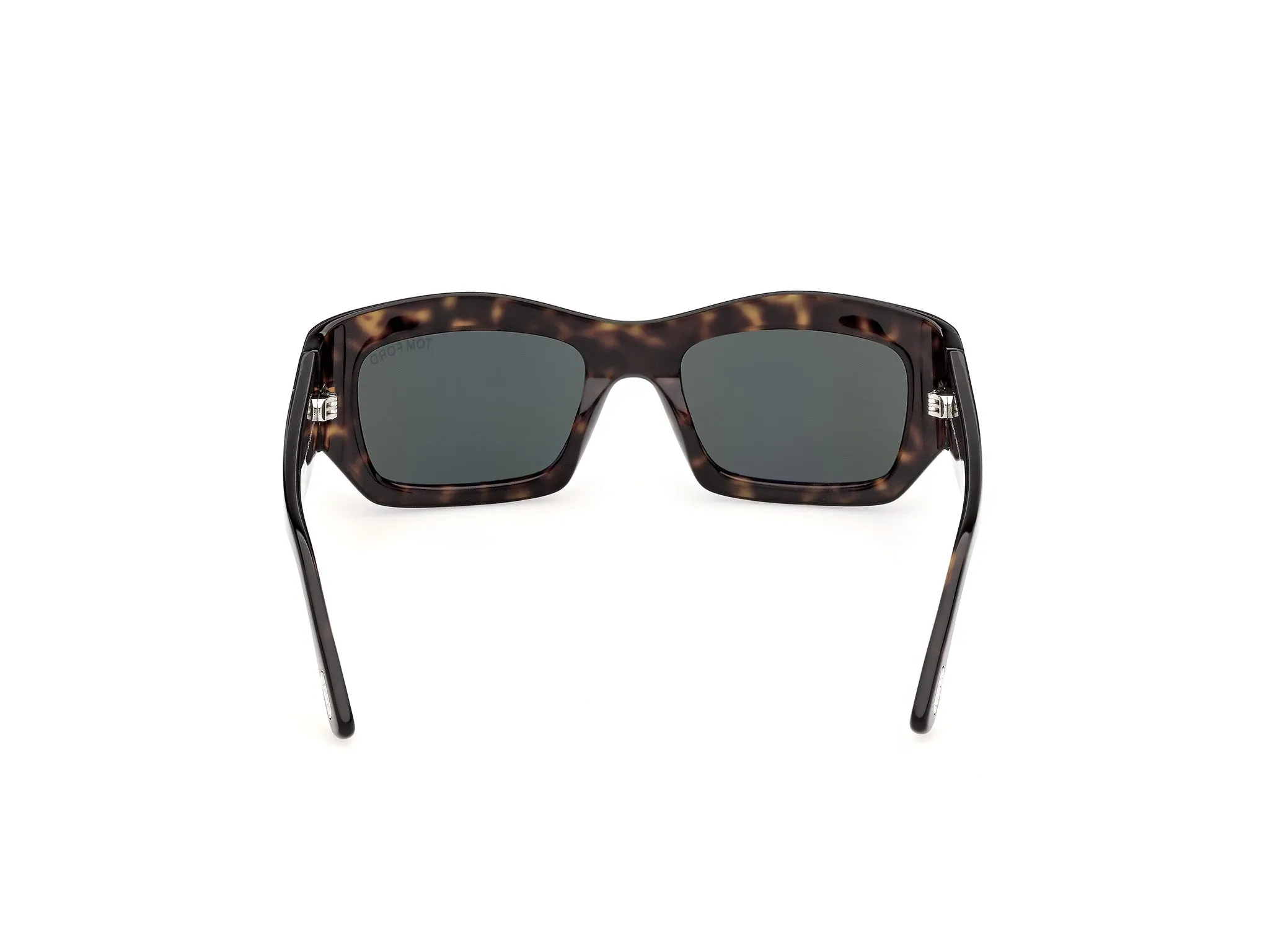 TOM FORD FT1414 OLGA-02 52N Occhiali da sole Acetato Havana Verde Squadrata Normale - immagine 4