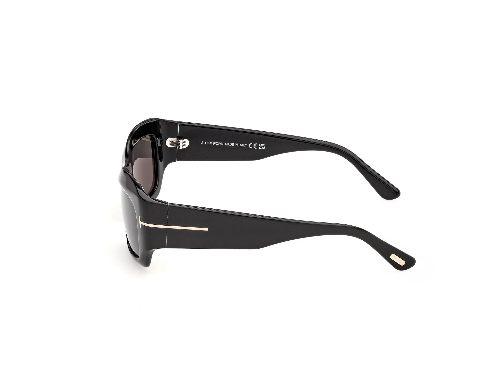 TOM FORD FT1414 OLGA-02 01A Occhiali da sole Acetato Nero Fumo Squadrata Normale - immagine 3