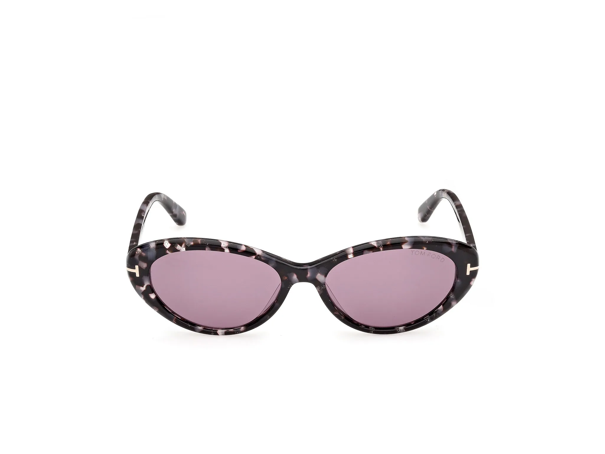 TOM FORD FT1413 CELINA-02 56S Occhiali da sole Acetato Havana Bordeaux Rotonda Normale - immagine 2