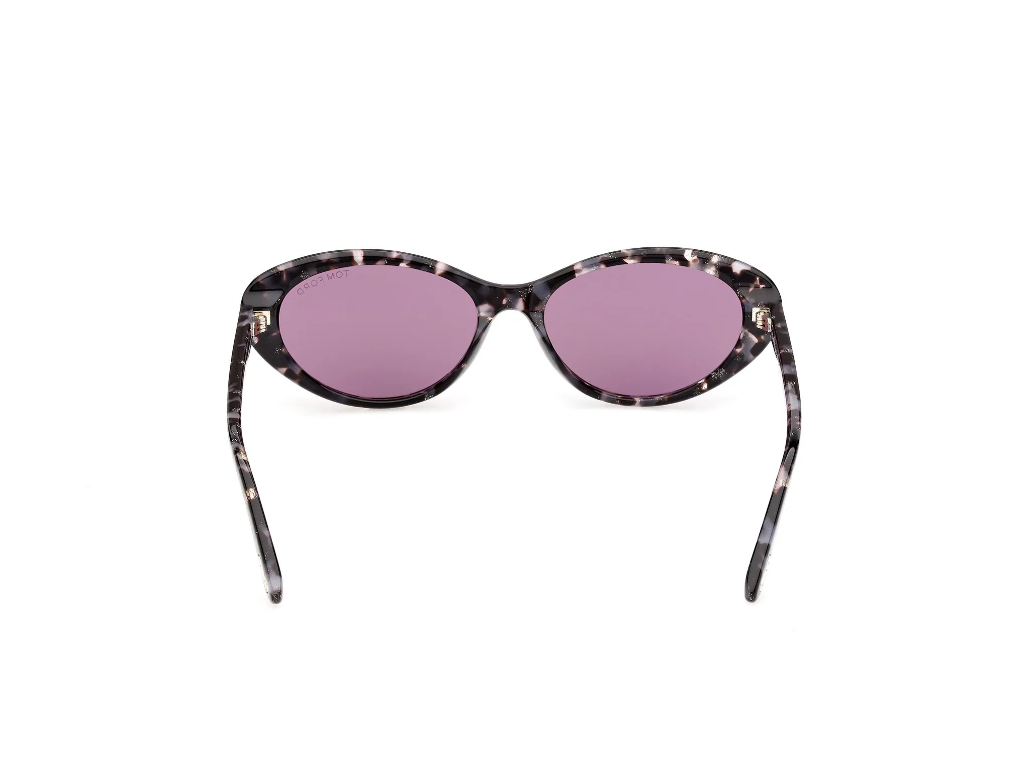 TOM FORD FT1413 CELINA-02 56S Occhiali da sole Acetato Havana Bordeaux Rotonda Normale - immagine 4