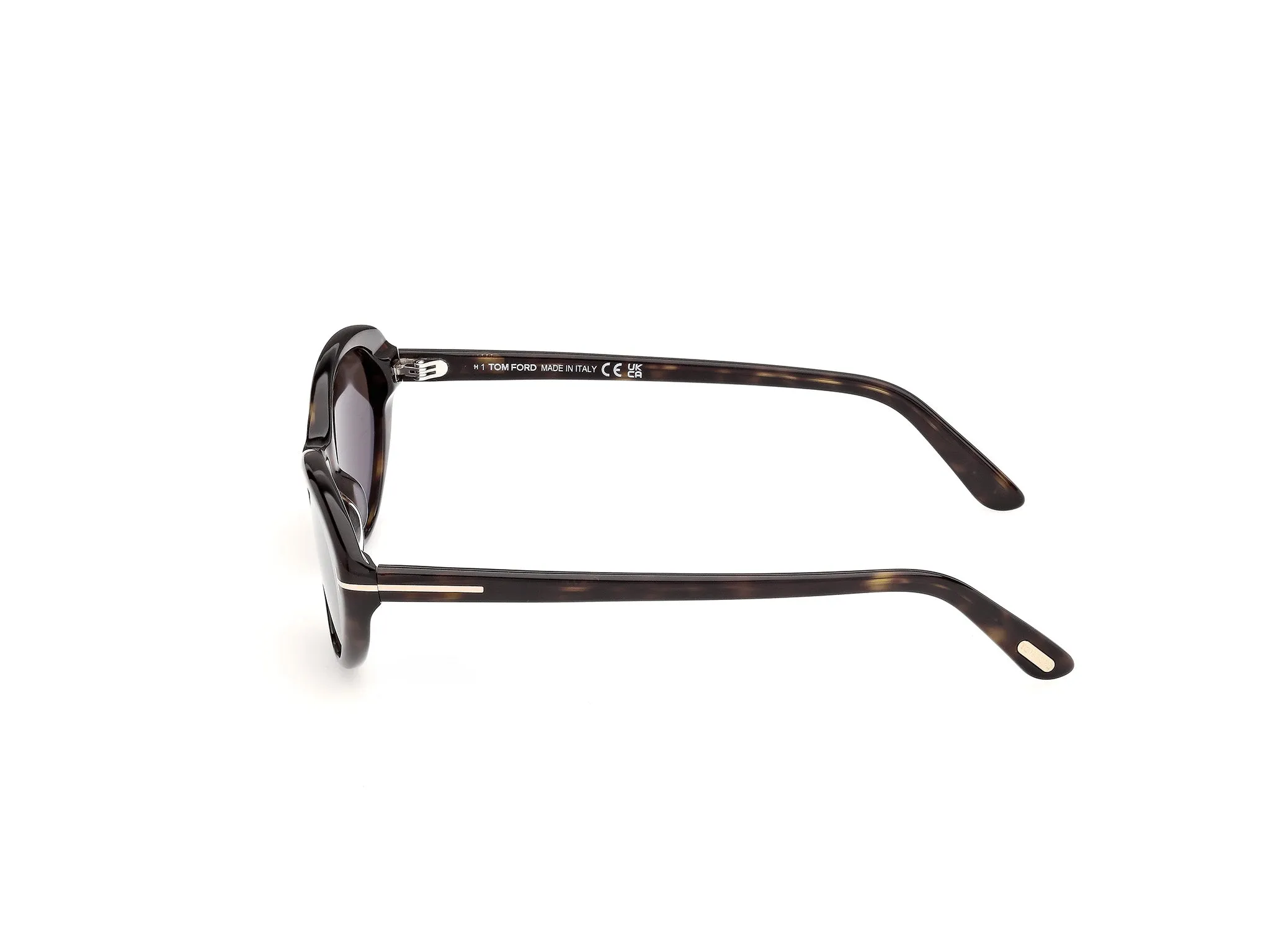 TOM FORD FT1413 CELINA-02 52E Occhiali da sole Acetato Havana Marrone Rotonda Normale - immagine 3