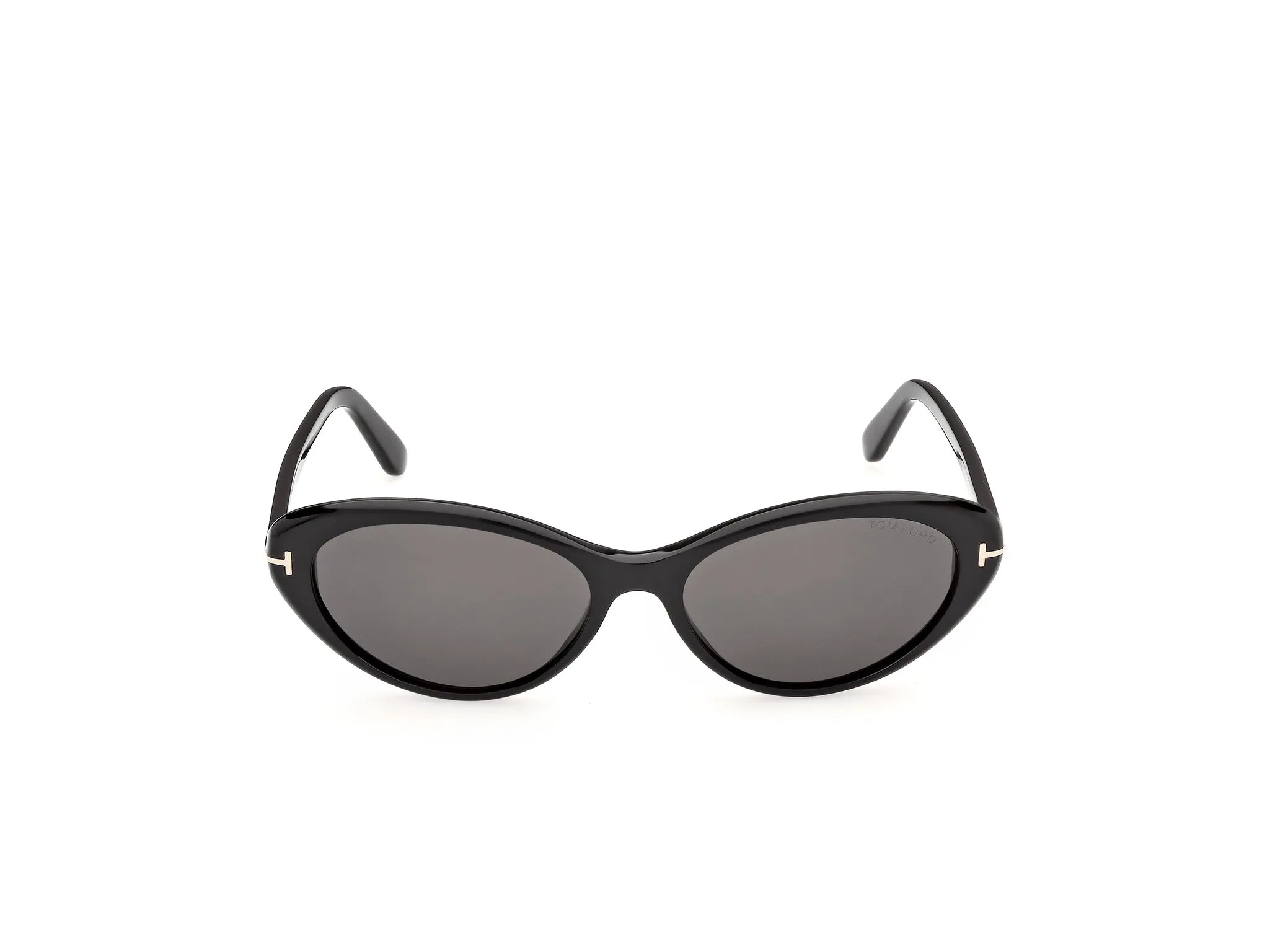 TOM FORD FT1413 CELINA-02 01A Occhiali da sole Acetato Nero Fumo Rotonda Normale - immagine 2