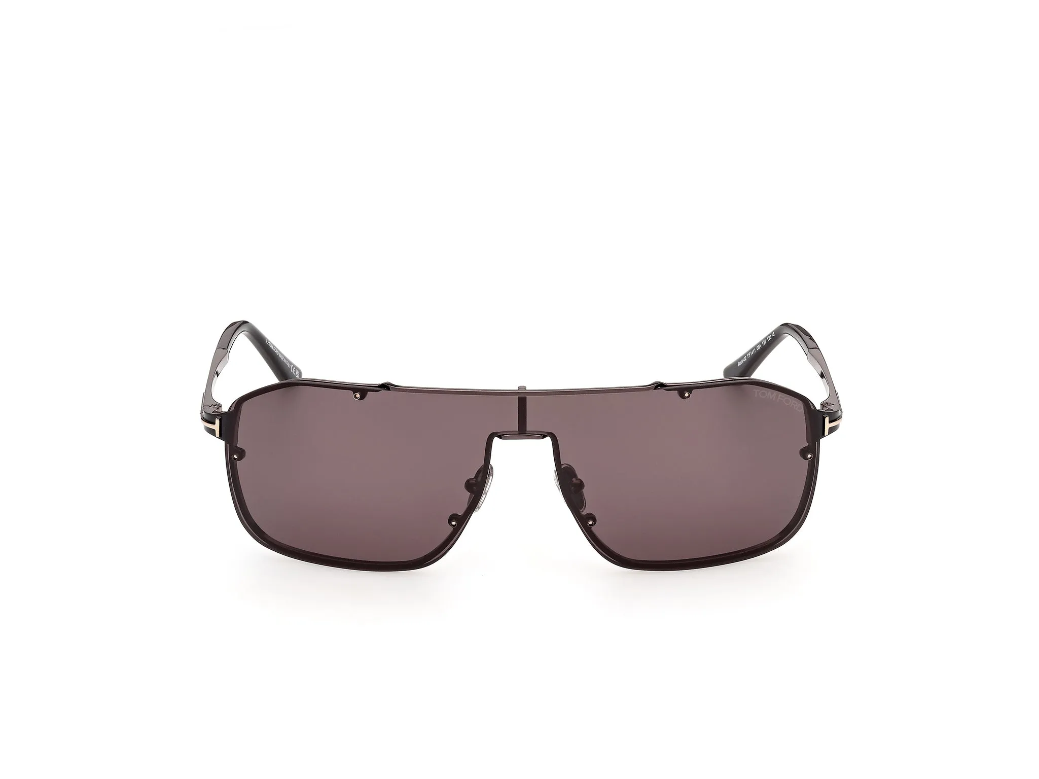 TOM FORD FT1411 ROCK-02 08A Occhiali da sole Metallo Canna di fucile Fumo Pilot Normale - immagine 2