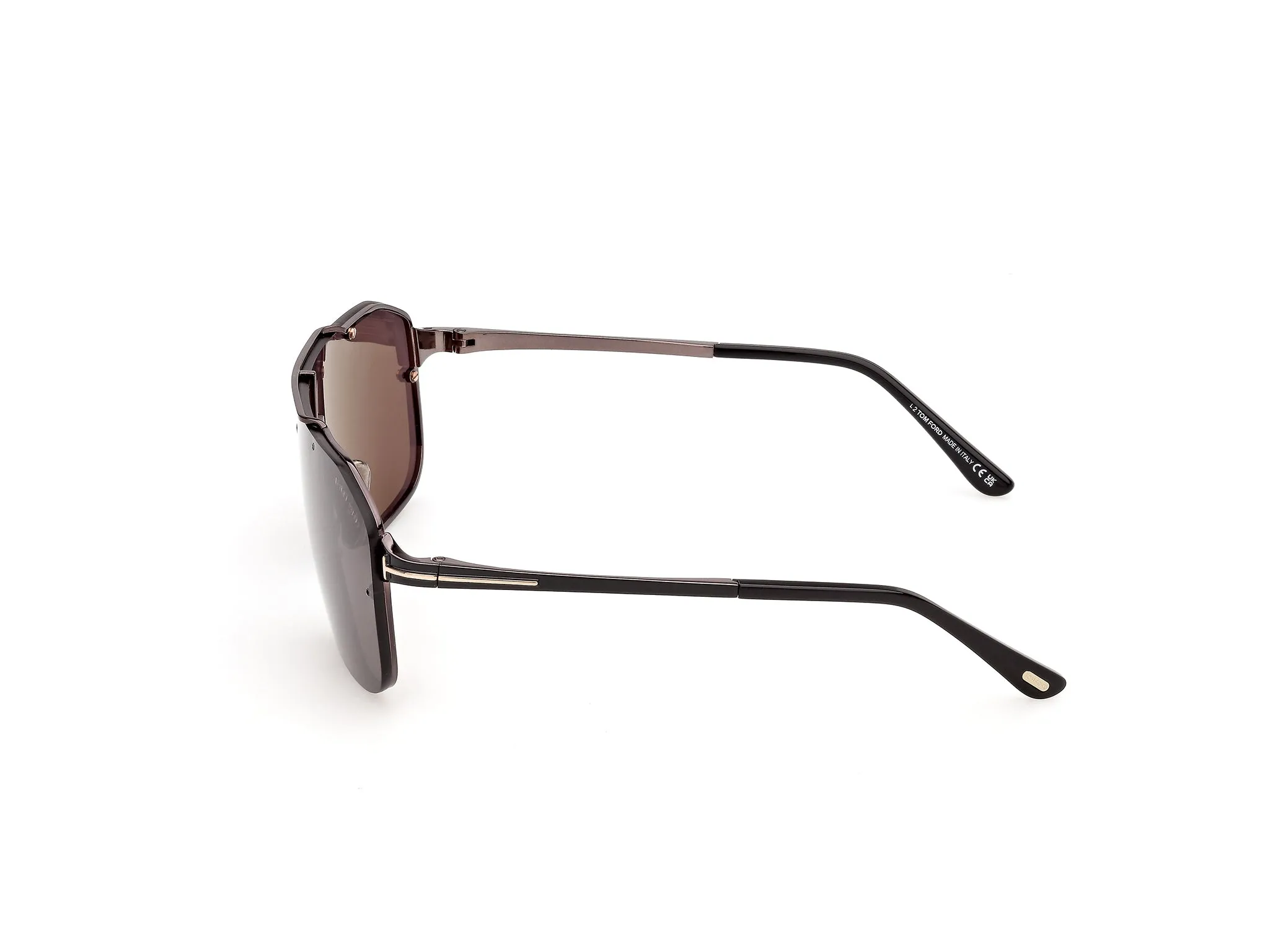 TOM FORD FT1411 ROCK-02 08A Occhiali da sole Metallo Canna di fucile Fumo Pilot Normale - immagine 3