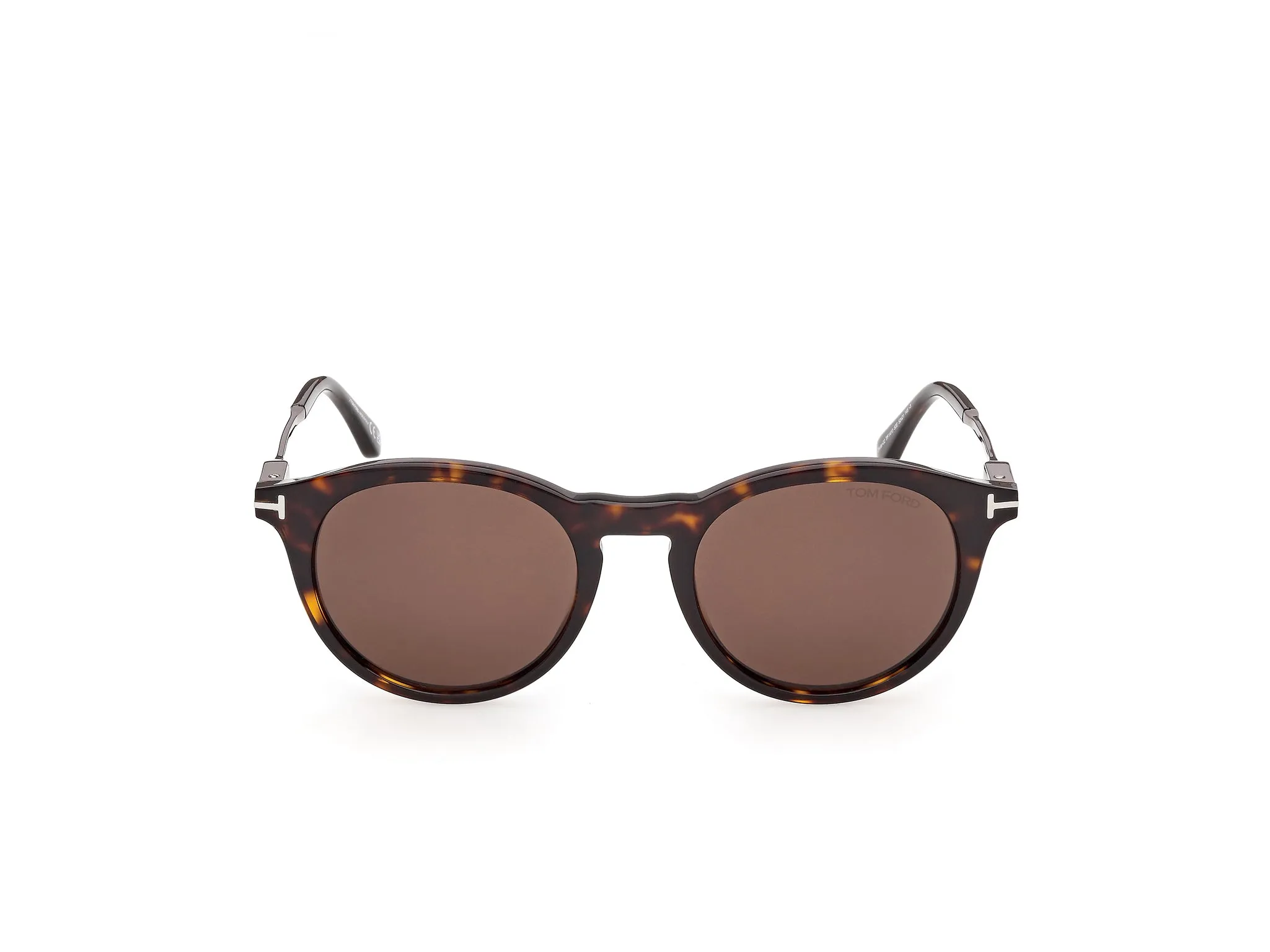 TOM FORD FT1410 OLIVIER-02 52E Occhiali da sole Acetato Havana Marrone Rotonda Normale - immagine 2