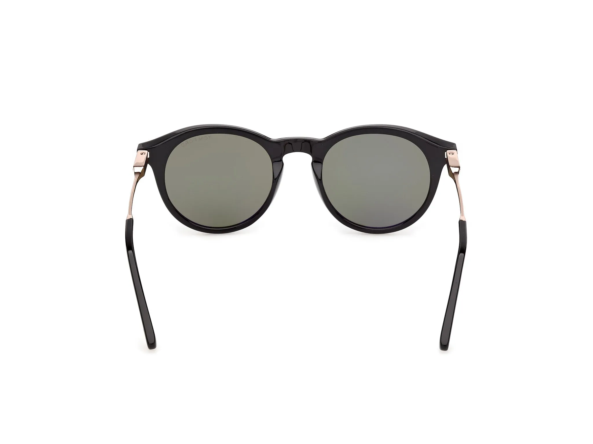 TOM FORD FT1410 OLIVIER-02 01N Occhiali da sole Acetato Nero Verde Rotonda Normale - immagine 4