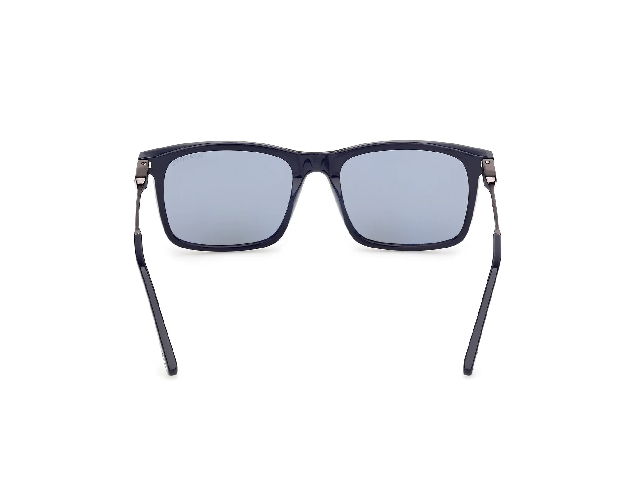 TOM FORD FT1409 LEE-02 90A Occhiali da sole Acetato Blu Fumo Squadrata Normale - immagine 4